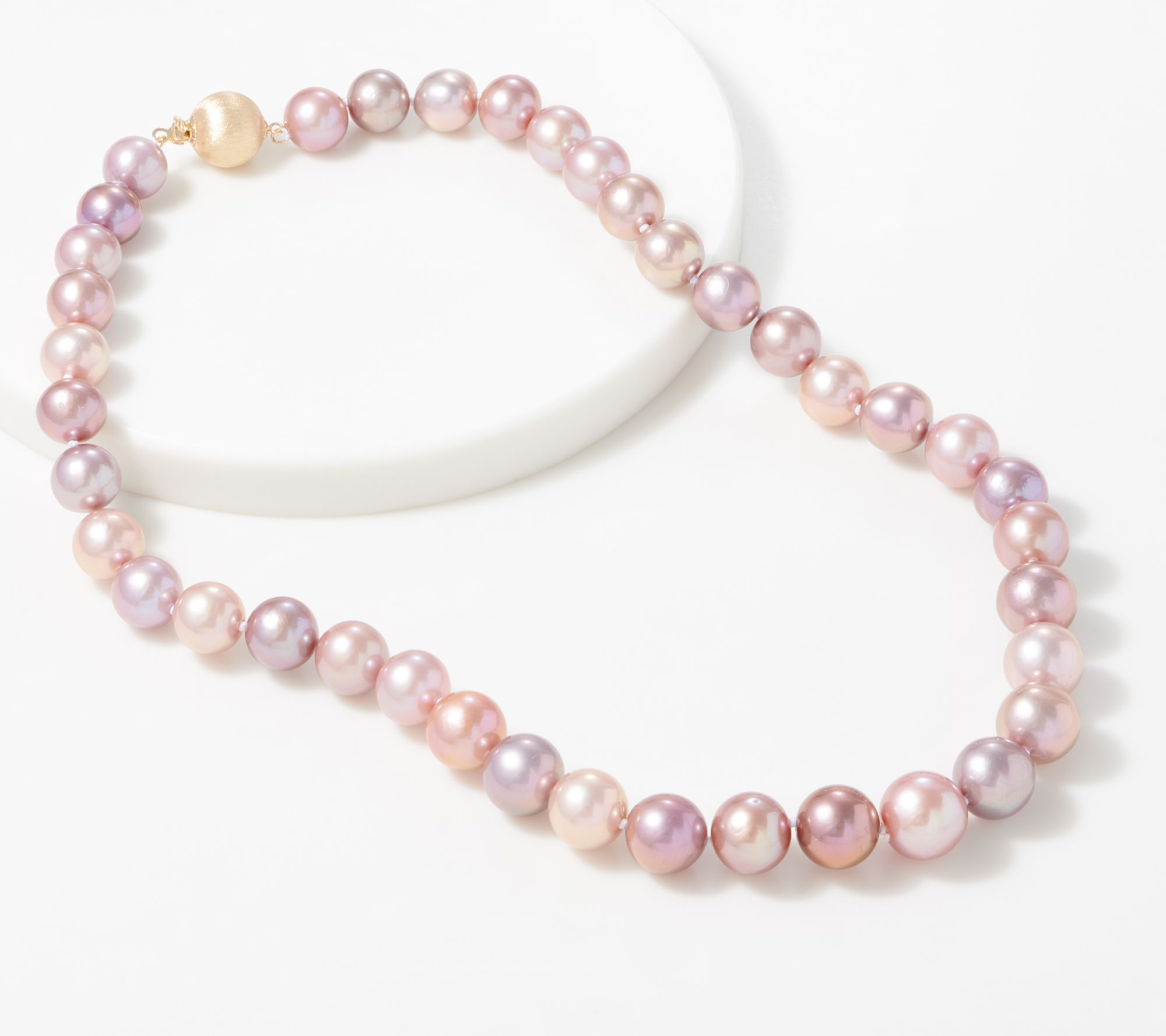 pink and grey pearl necklace