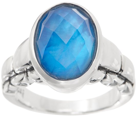Aquamarine Faceted Crystal 925 Silver Ring we will adjust any size free of charge|