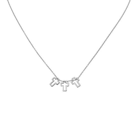 Sterling Cross Pendants with Chain by Silver Style