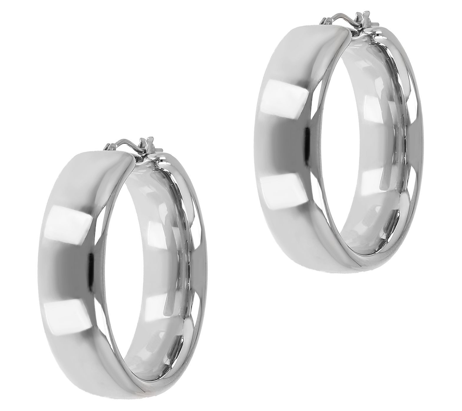 BellaOro 1-1/2" Bold Round Hoop Earrings, 14K Gold