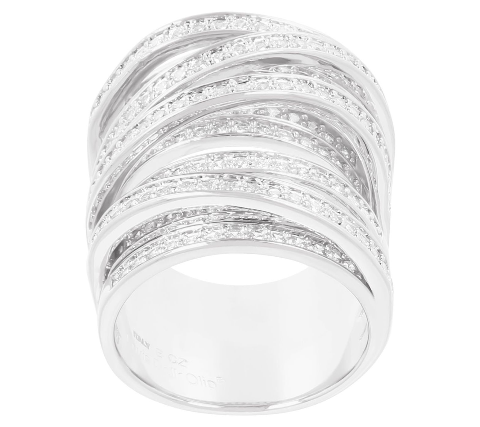 Louis Dell'Olio Pave Crossover Design Ring