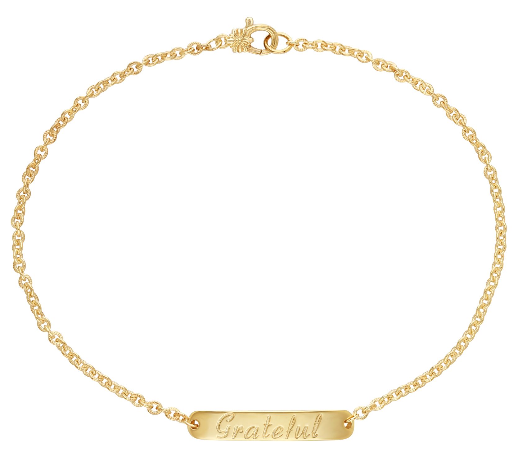 Ariva 18K Gold Clad Affirmation Ankle Bracelet