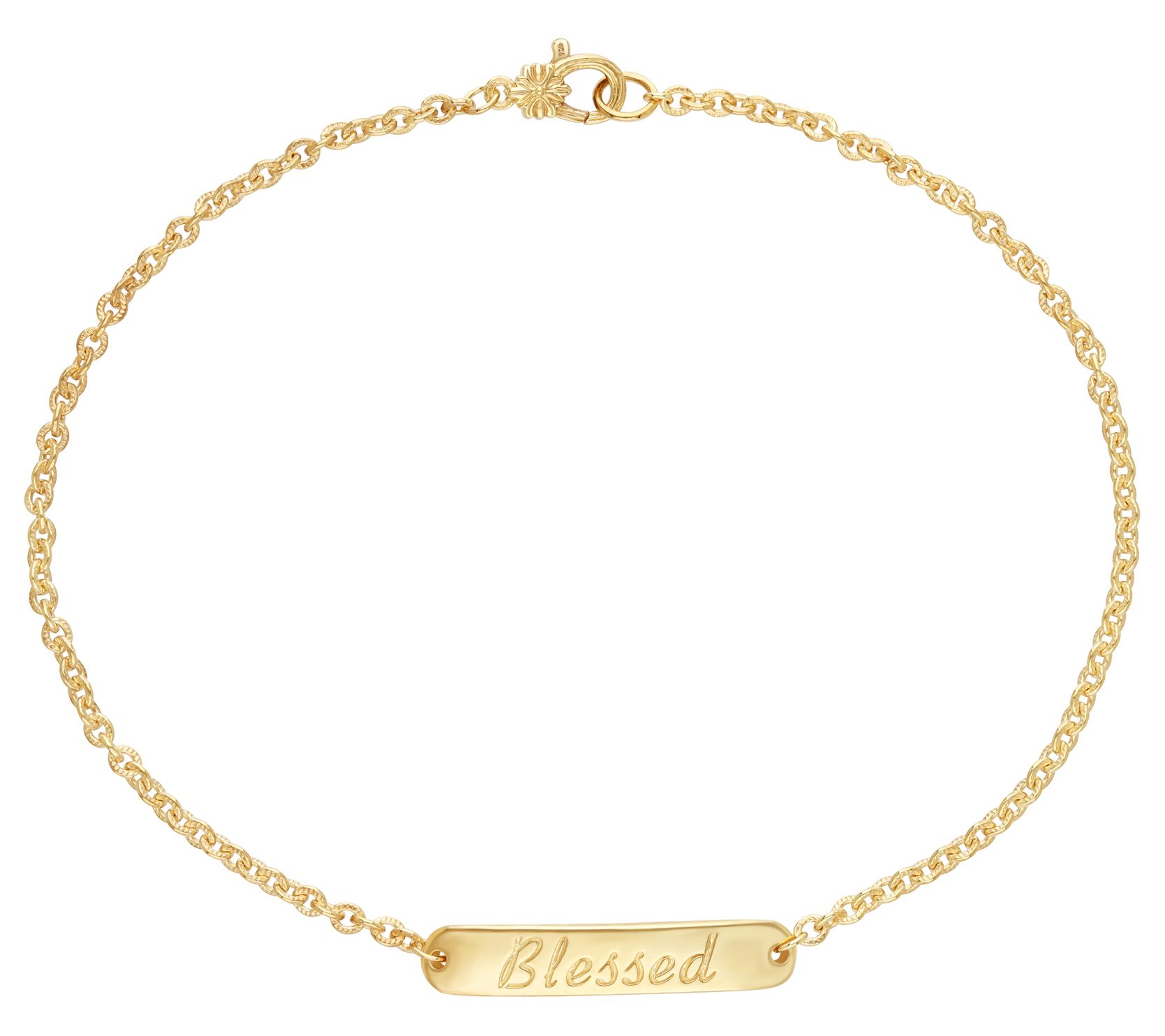 Ariva 18K Gold Clad Affirmation Ankle Bracelet
