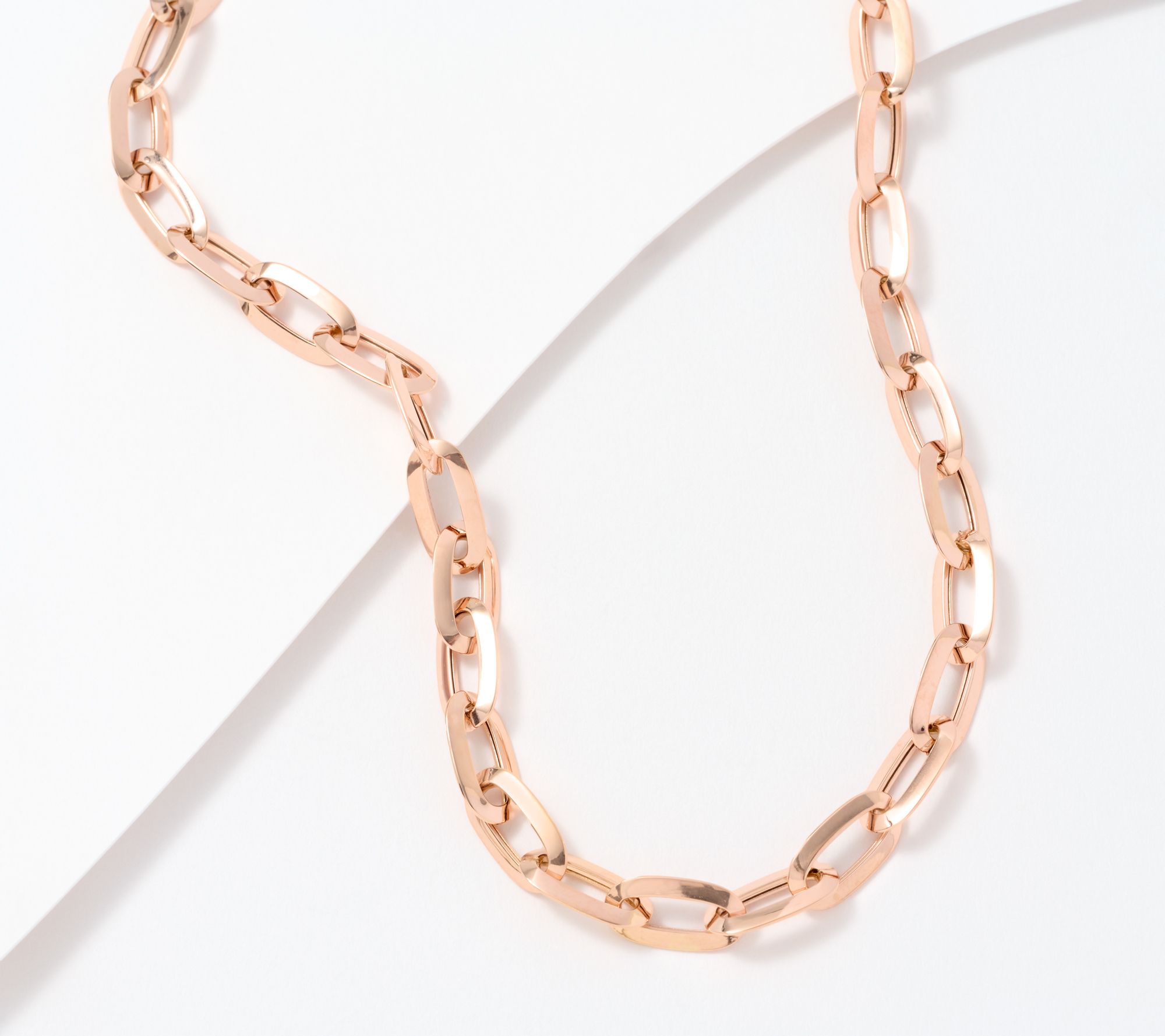 EternaGold Bold Oval Link 18" Necklace, 14K Gold, 8g
