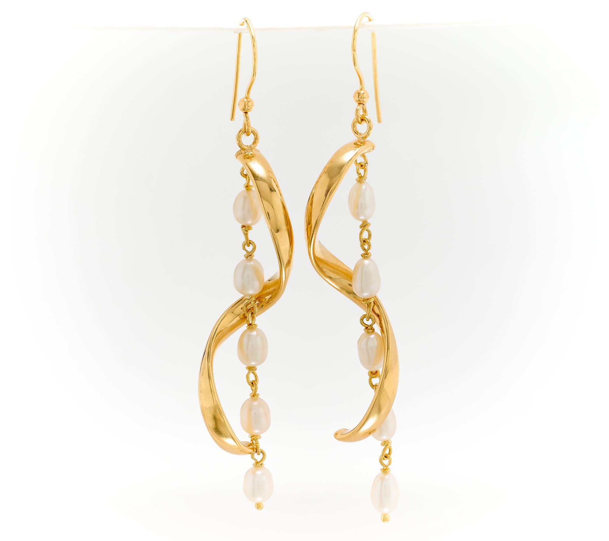 Honora Cultured Pearl Swirl Dangle Earrings, Sterling Silver