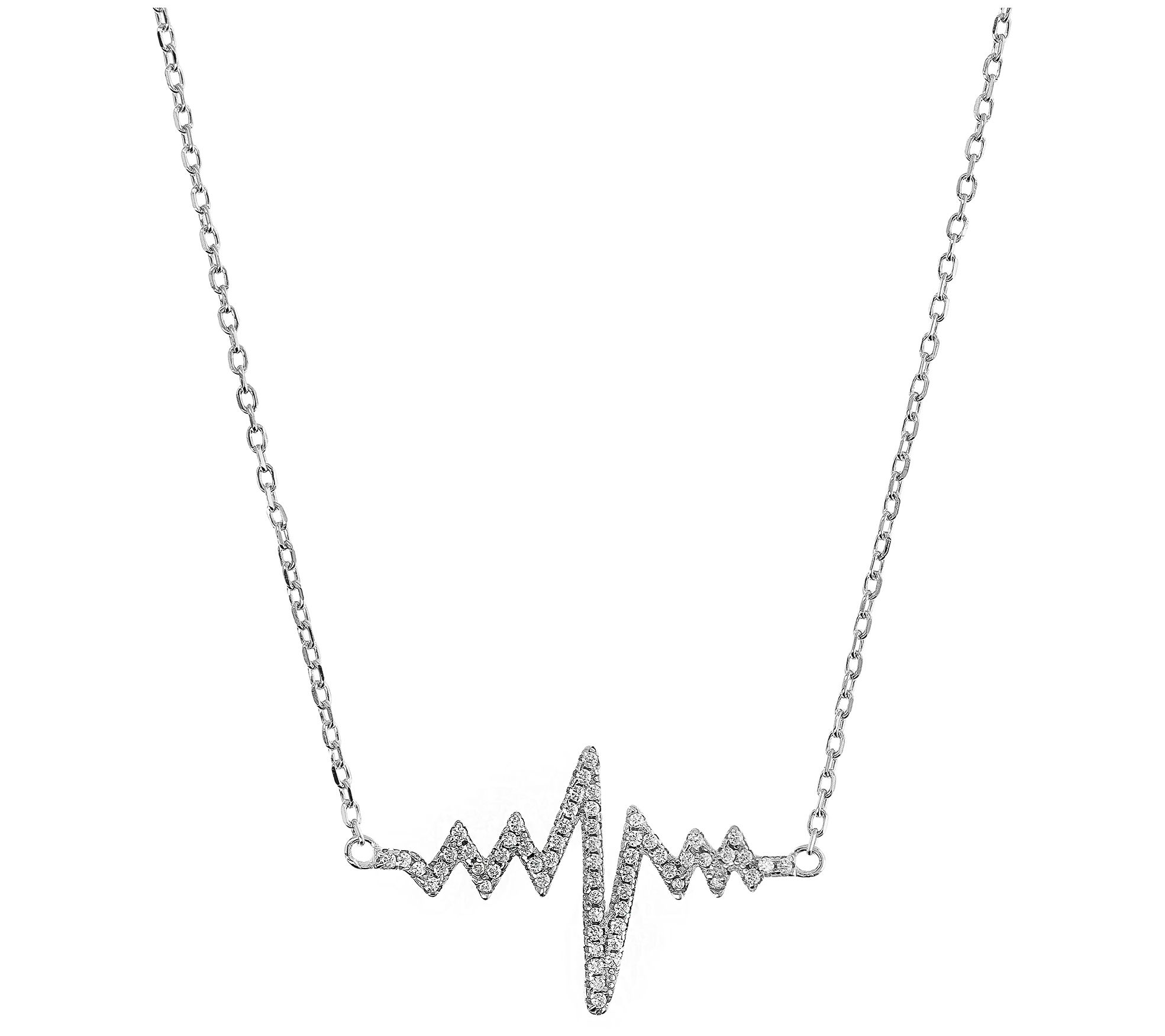 David Markstein Sterling Reversible Heartbeat Necklace