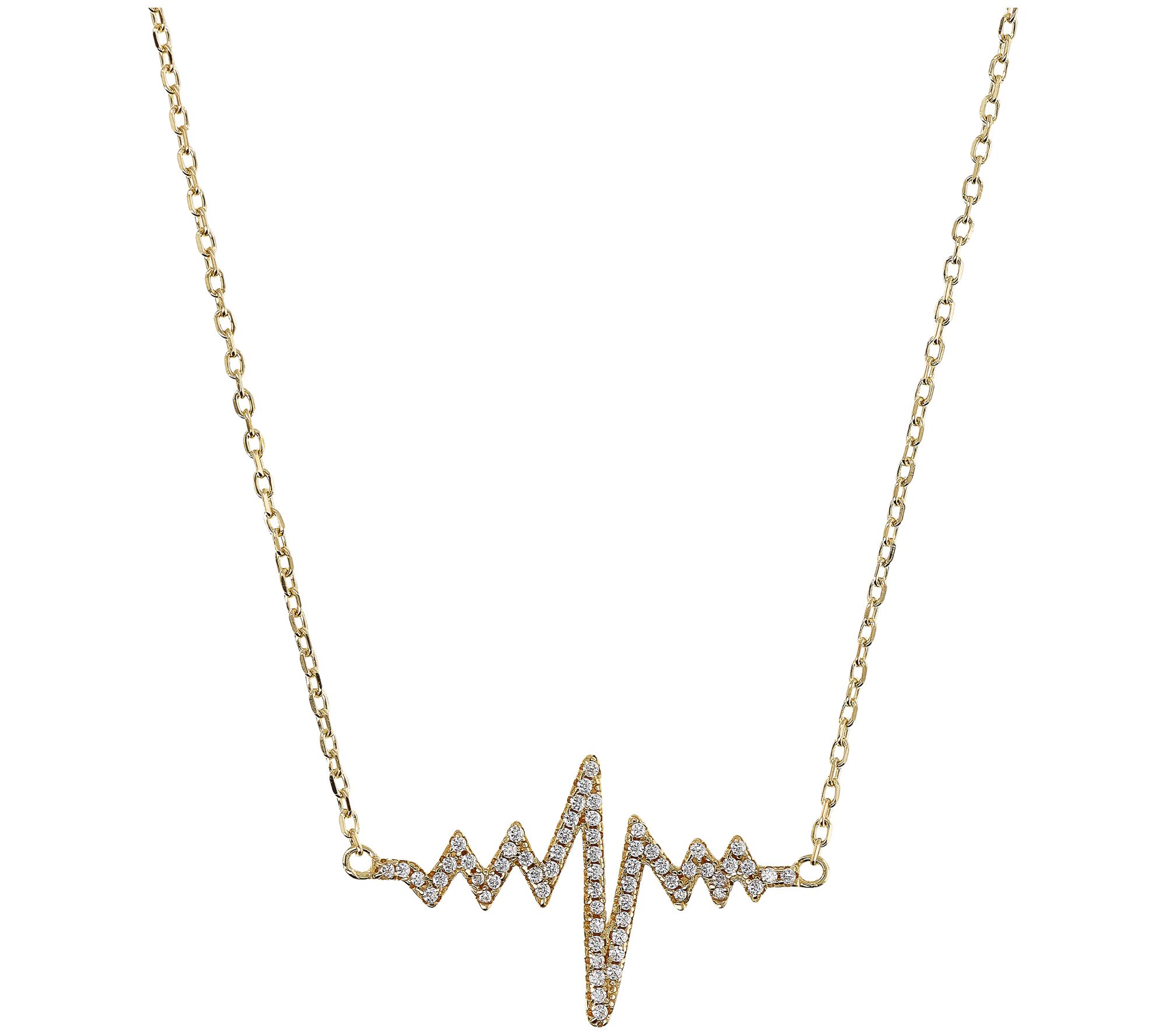 David Markstein Sterling Reversible Heartbeat Necklace