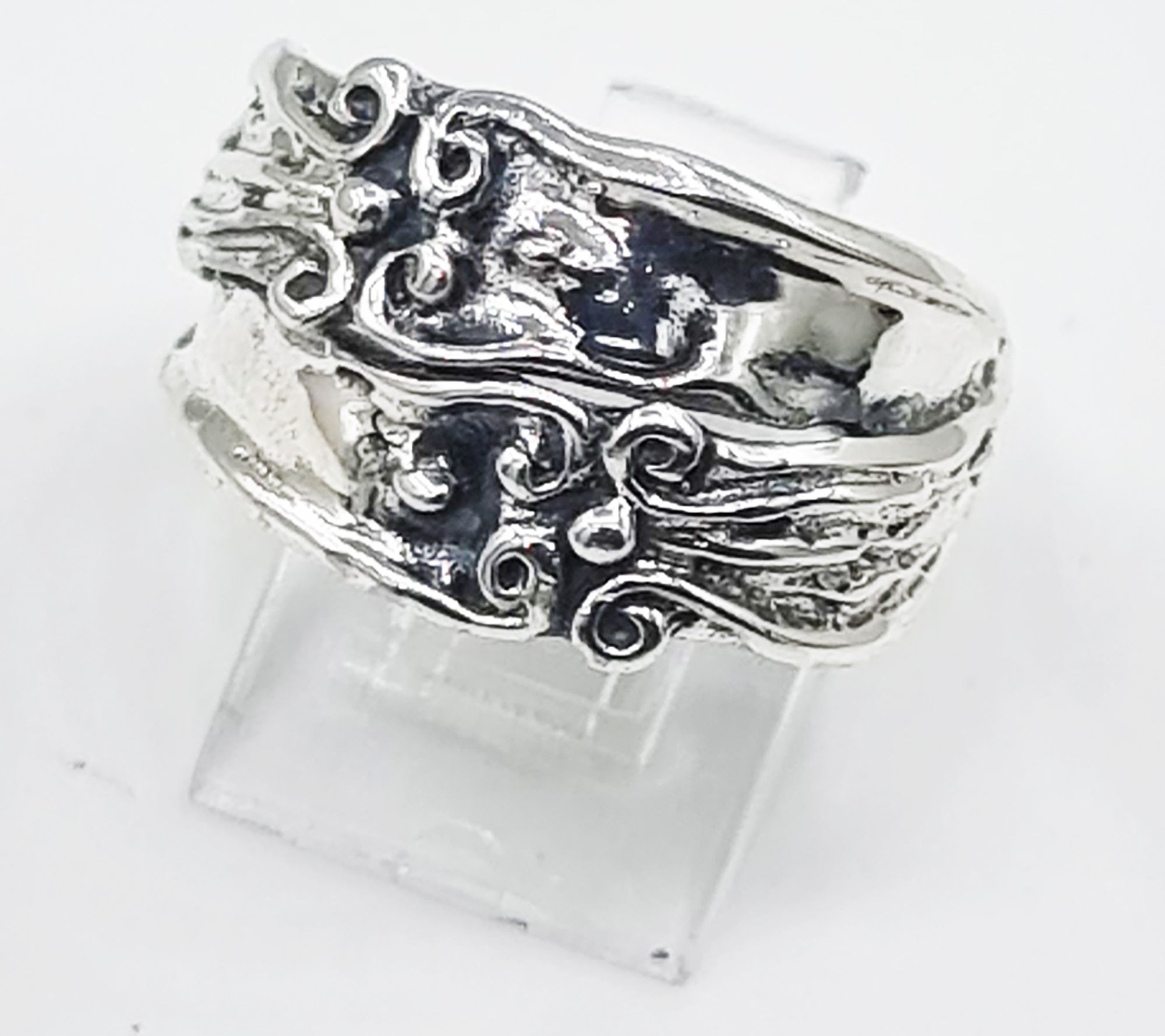 Hagit Sterling Silver Textured Bypass Ring