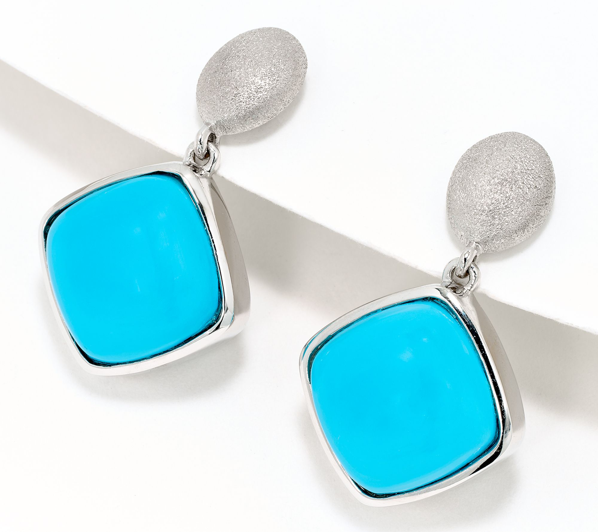 Affinity Gems Drop Stud Choice of Gem Earrings, Sterling Silver