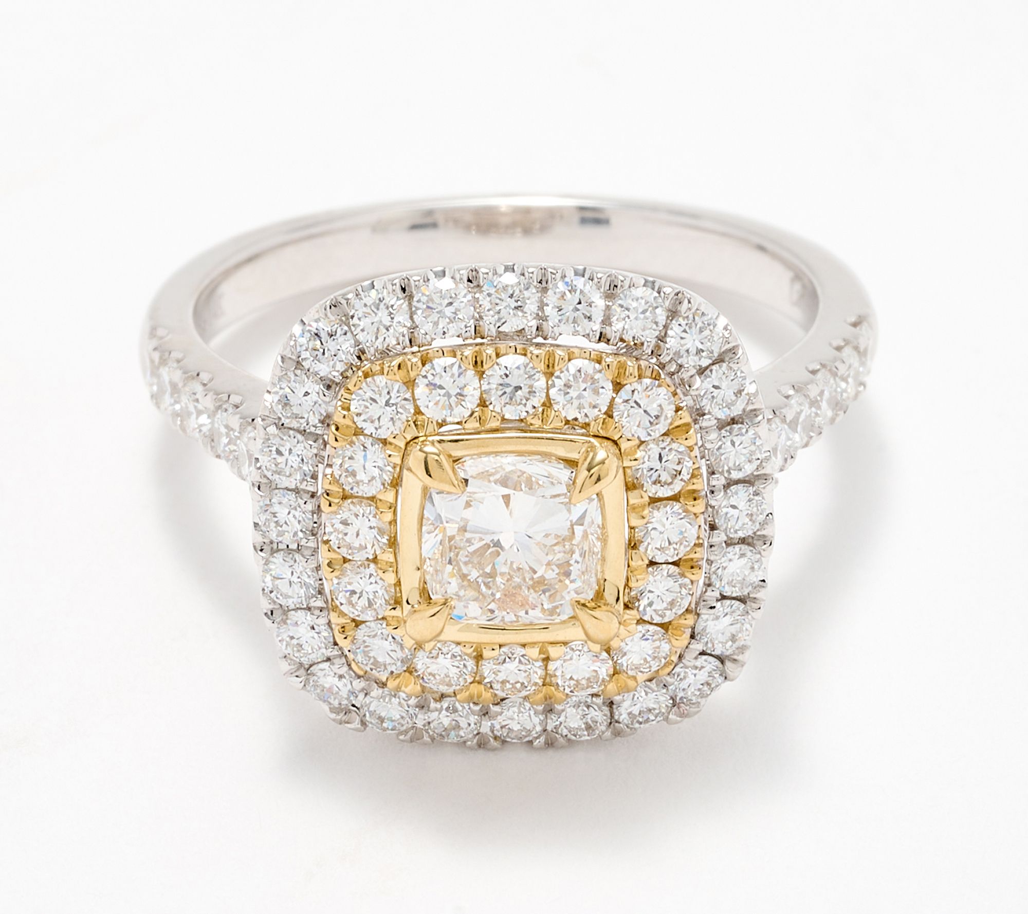 Effy Lab Grown Diamond Two Tone Bridal Ring, 14K Gold