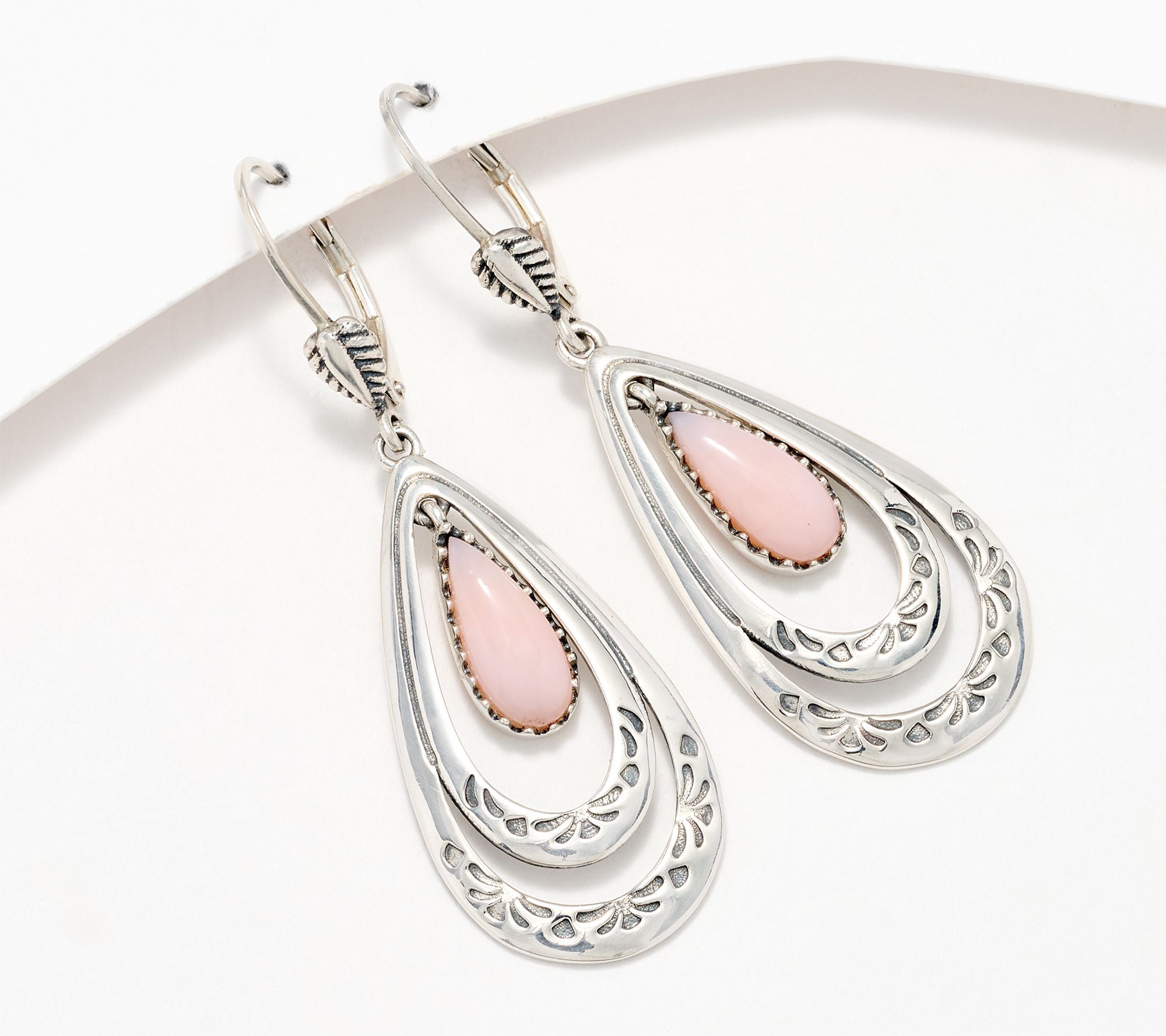 American West Sterling Silver Teardrop Gemstone Earrings