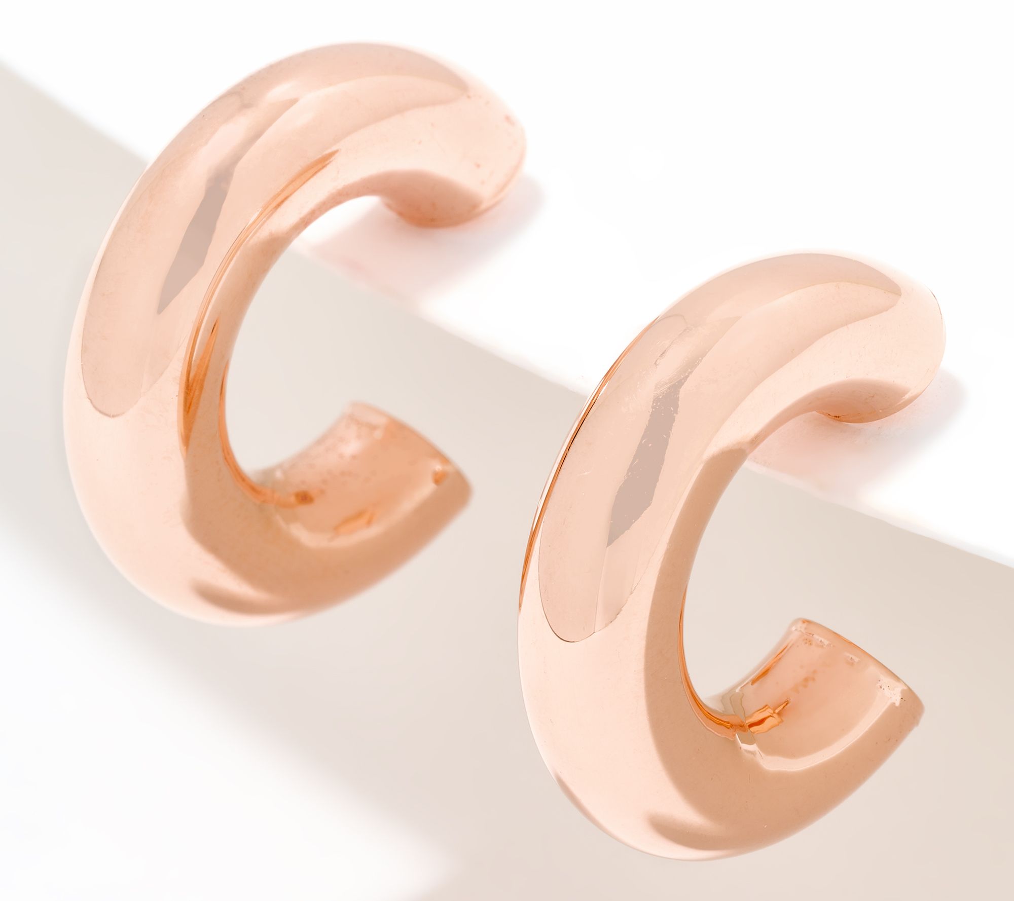 "As Is" David Markstein Sterl 3/4" Debut Smart Closure Hoop Earrings