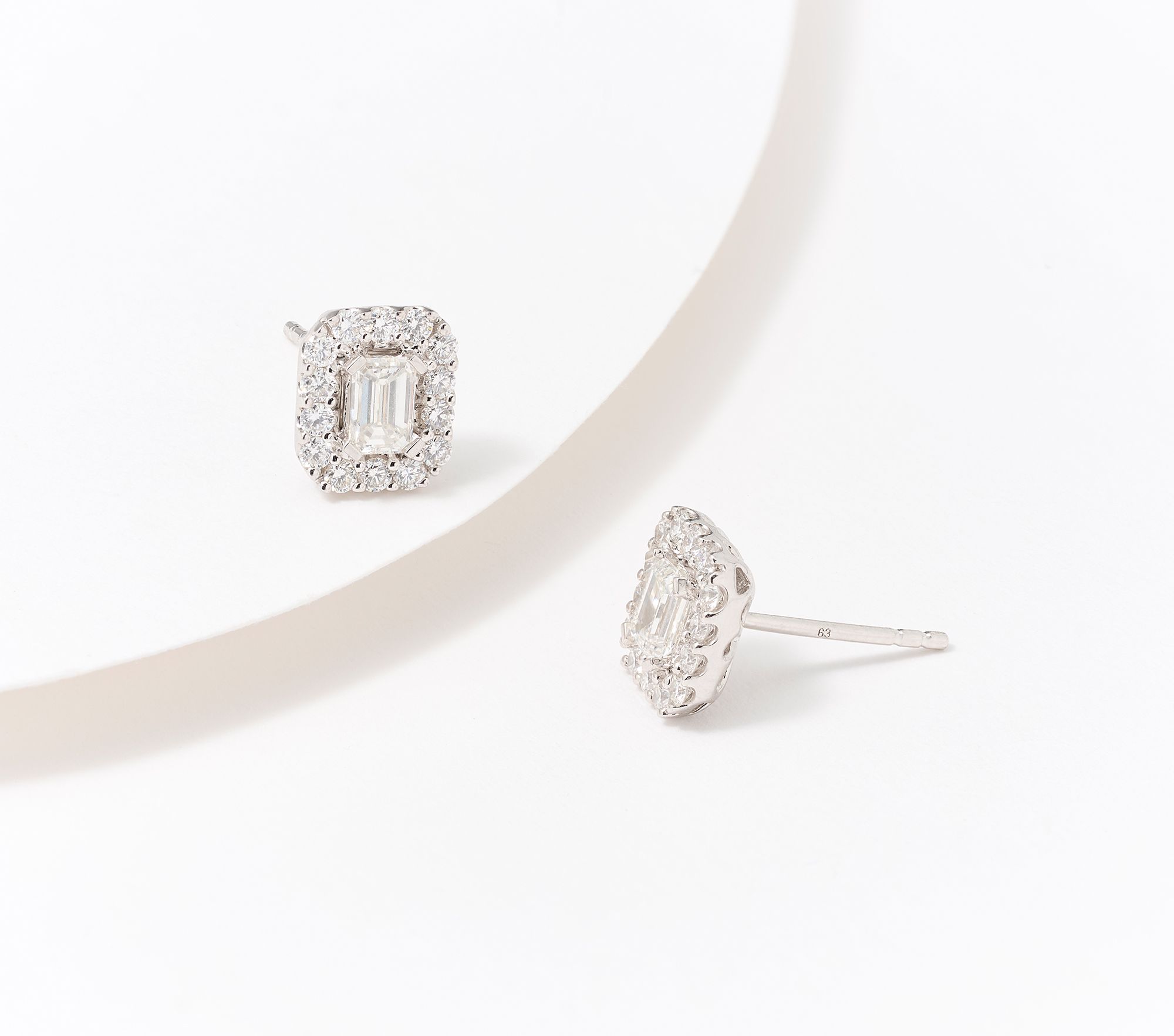 John DiGangi VS Diamonds 1.00 cttw Emerald Cut Studs, 14K Gold