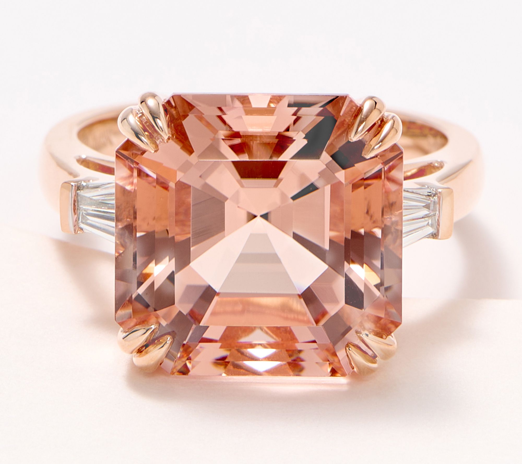 "As Is" Vault Discoveries 8.50ct Morganite Ring, 14K Rose Gold