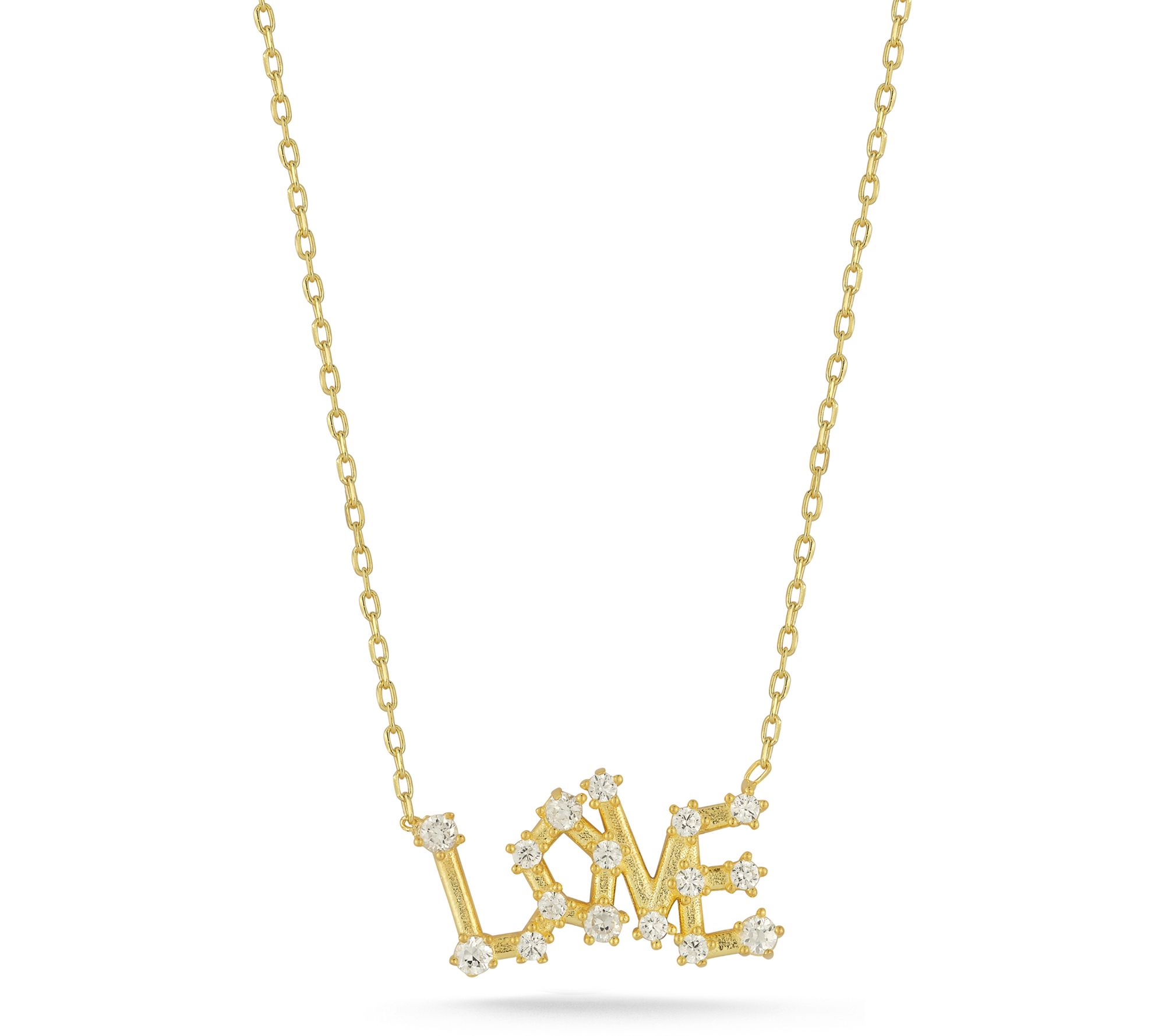 Sterlina Silver Accented Love Necklace, Sterling