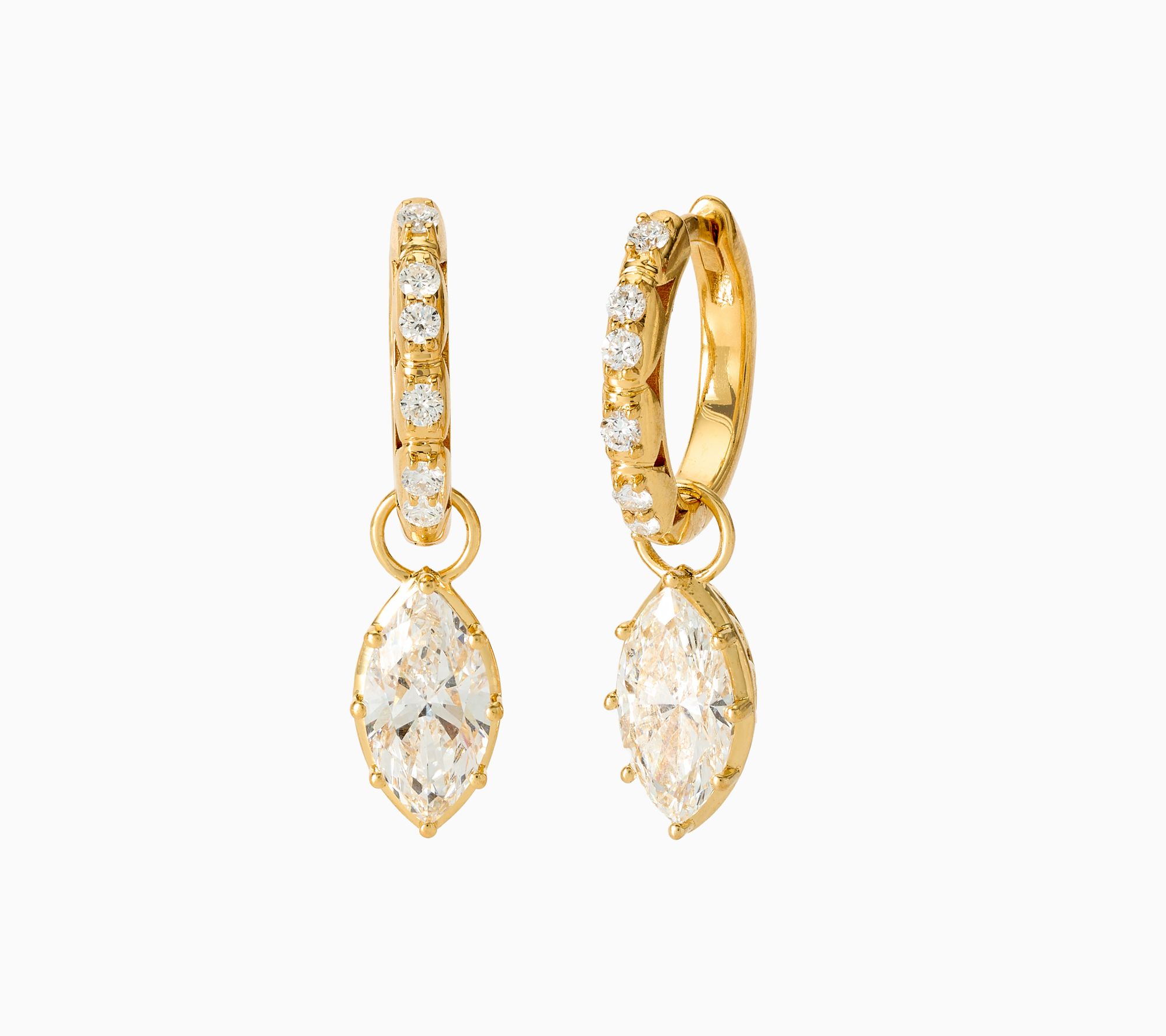 XO Tacori Lab Grown Diamond 2.25 ctw Marquise Cut Earrings, Sterl