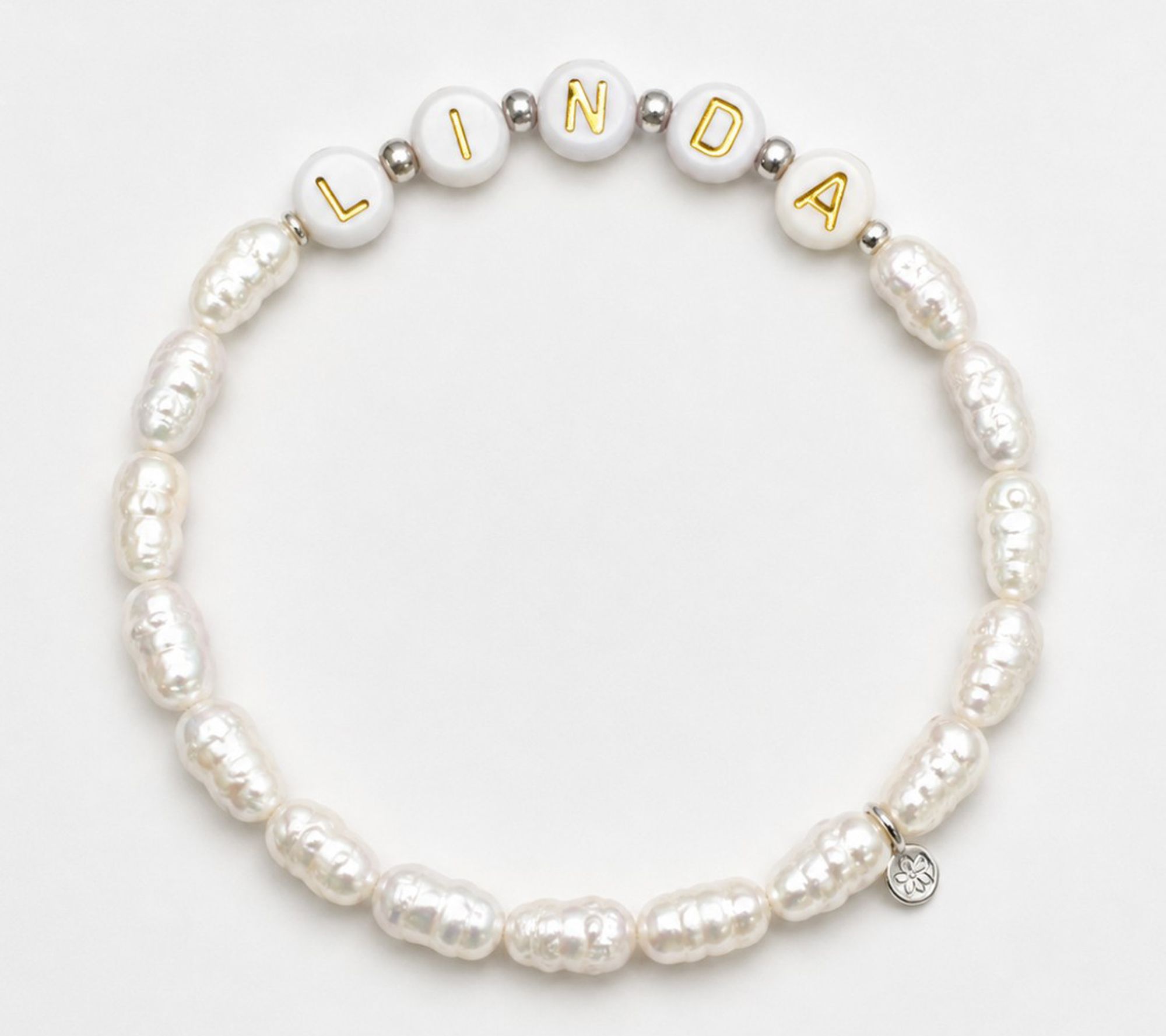 Alkeme Rice Pearl Radiance Personalized Name Bracelet