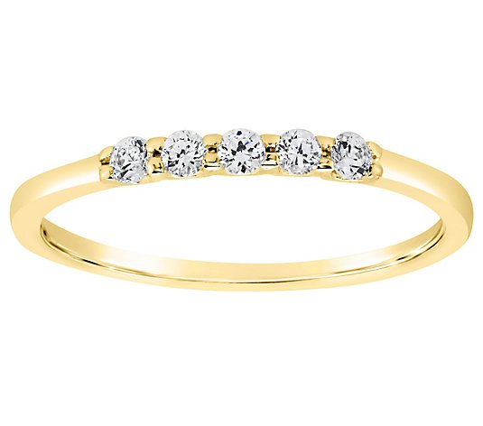 Affinity 14K Gold 1/8 cttw 5-Stone Diamond Band Ring