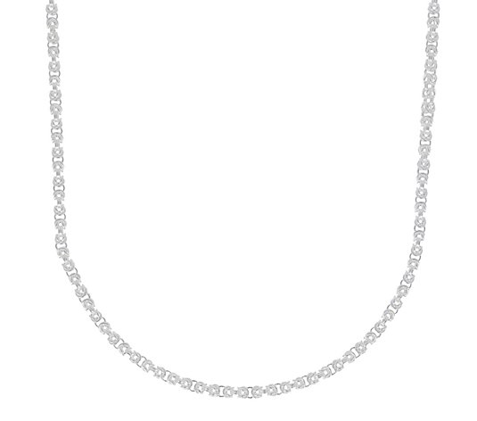 UltraFine Silver 24" Squared Byzantine Necklace. 25.00g