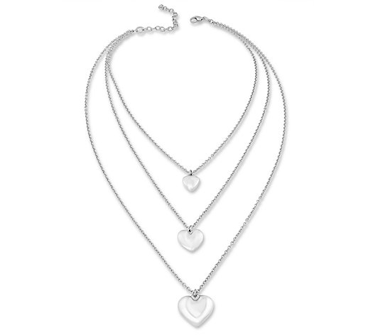 Steel by Design Layered Heart Necklace