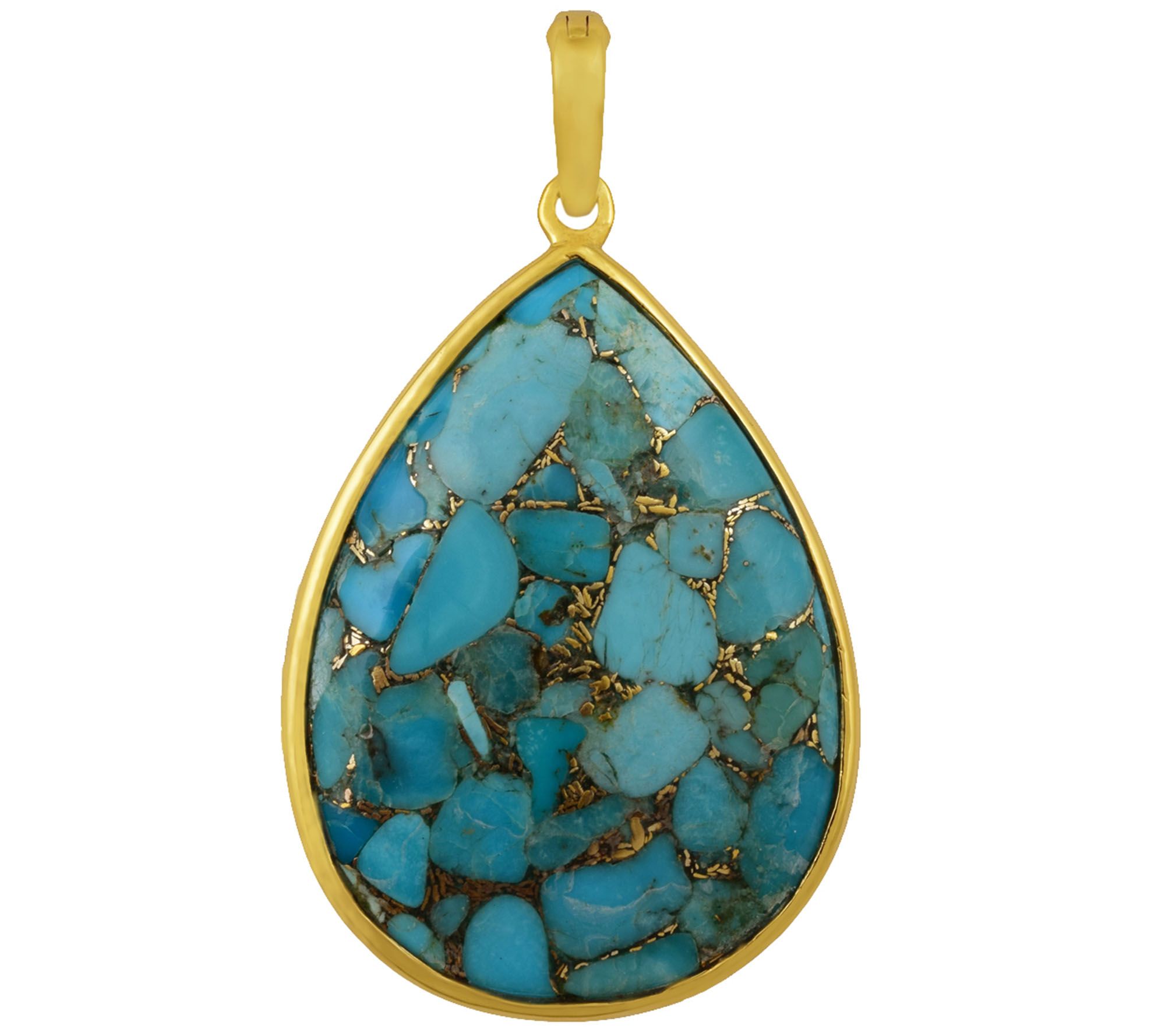 Sterling Turquoise Double-Sided Mosaic Enhancer