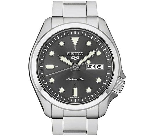 Seiko Men's Automatic Stainless Dark Gray Dial Watch
