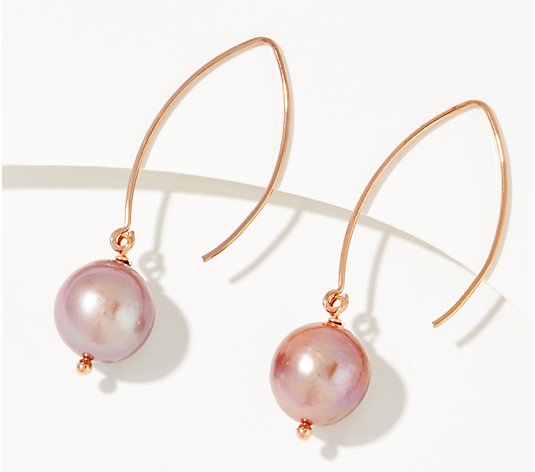 Affinity Cultured Pearls Wire Drop Earrings, Sterling Silver