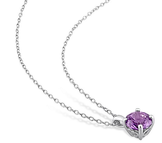 Sterling Silver Simulated Alexandrite Earrings & Necklace Set