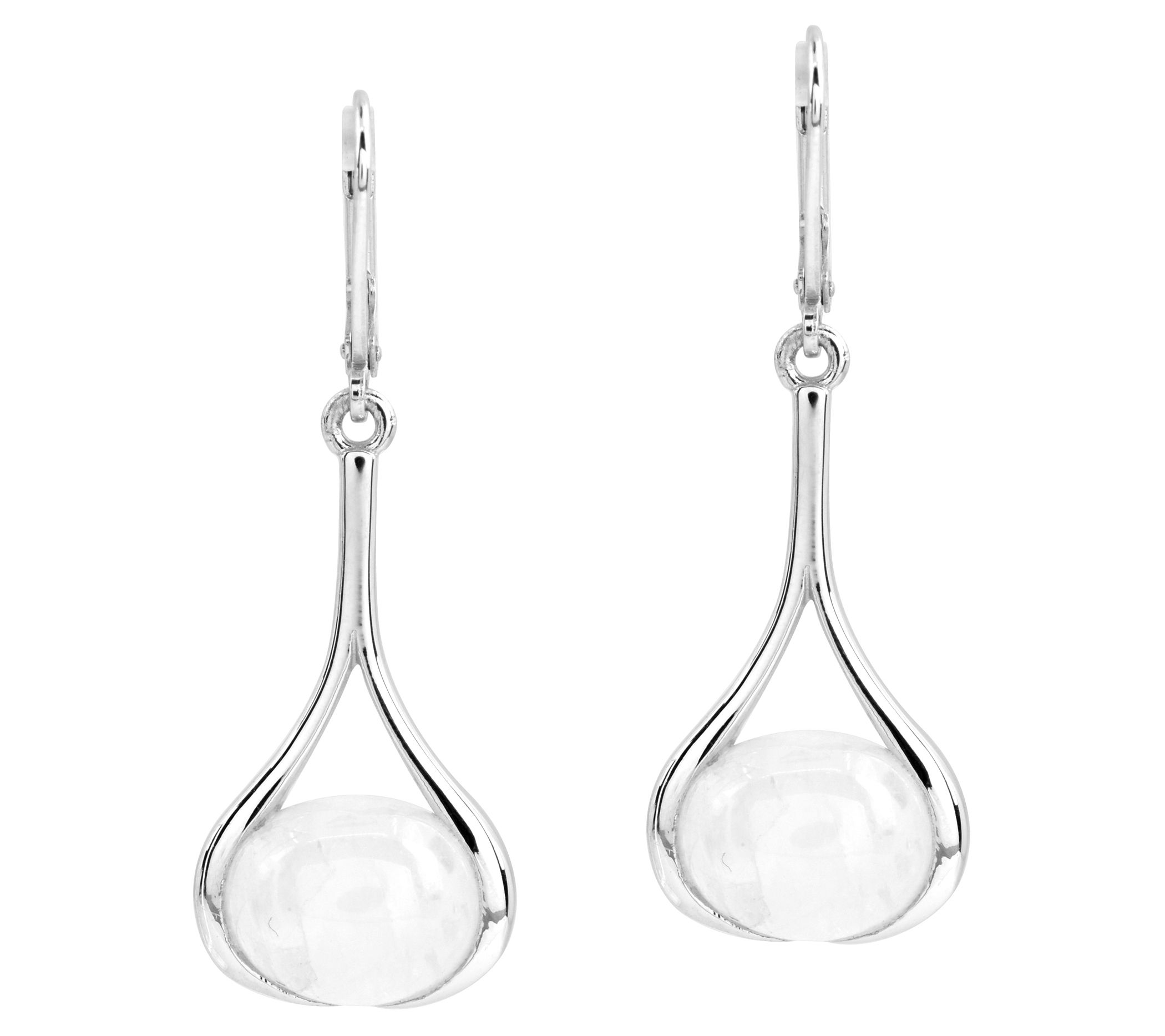 Affinity Gems Rainbow Moonstone Sterling Leverack Earrings