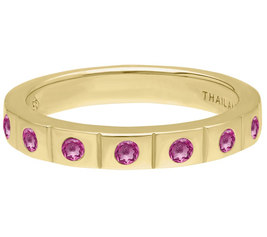 Elyse Ryan 14K Gold-Clad Rhodolite Polished Band Ring