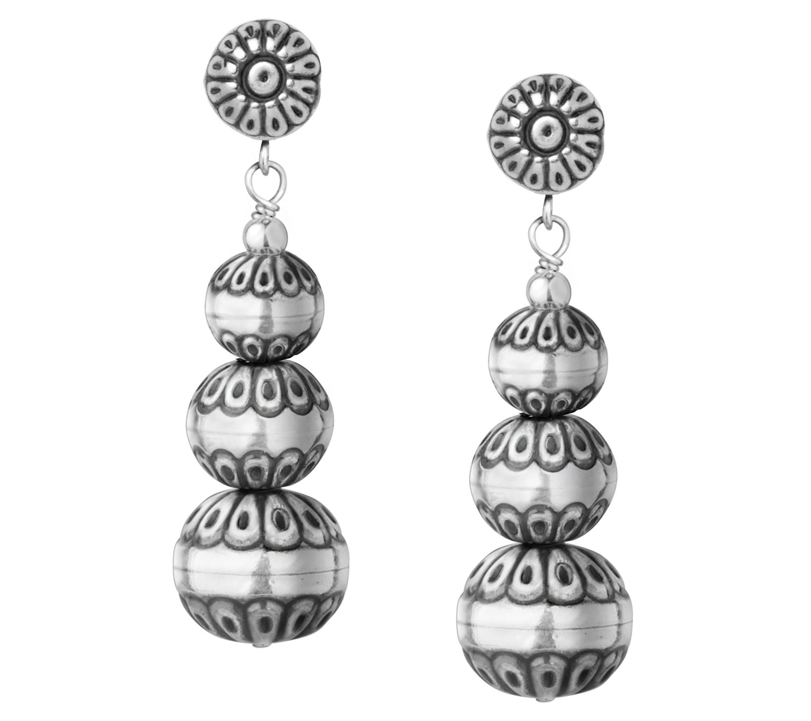 American West Classics Sterling Native PearlDrop Earrings