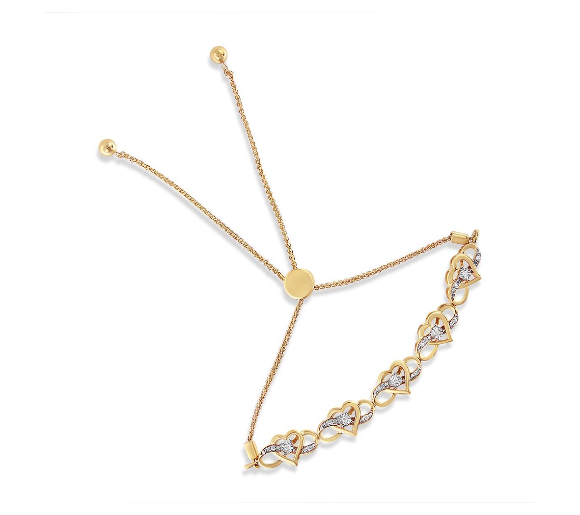 Haus of Brilliance Diamond Accent Bracelet, 14K  Gold Plated