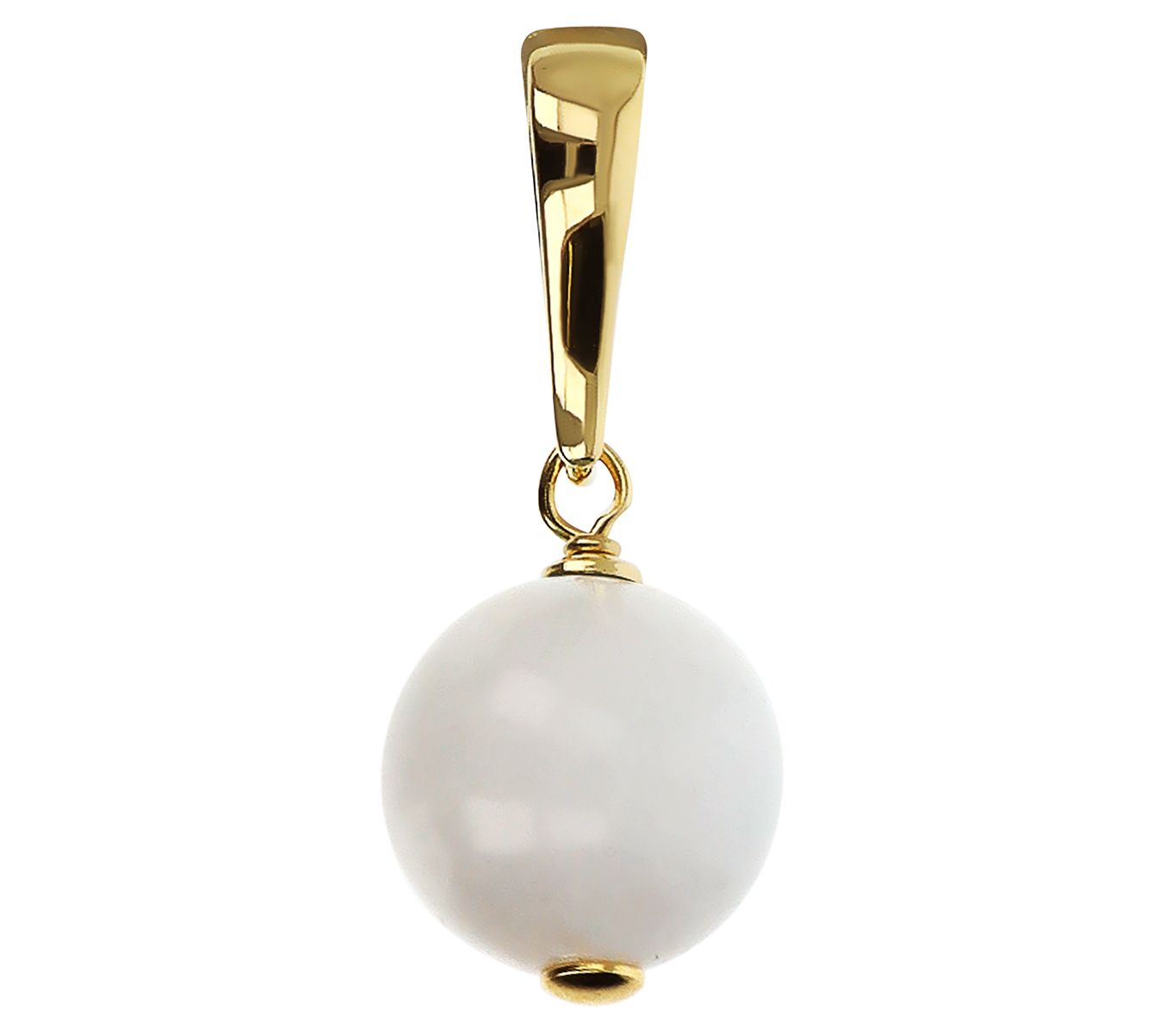 Ultrafine Silver 18K Gold Plated Gemstone Bead Pendant