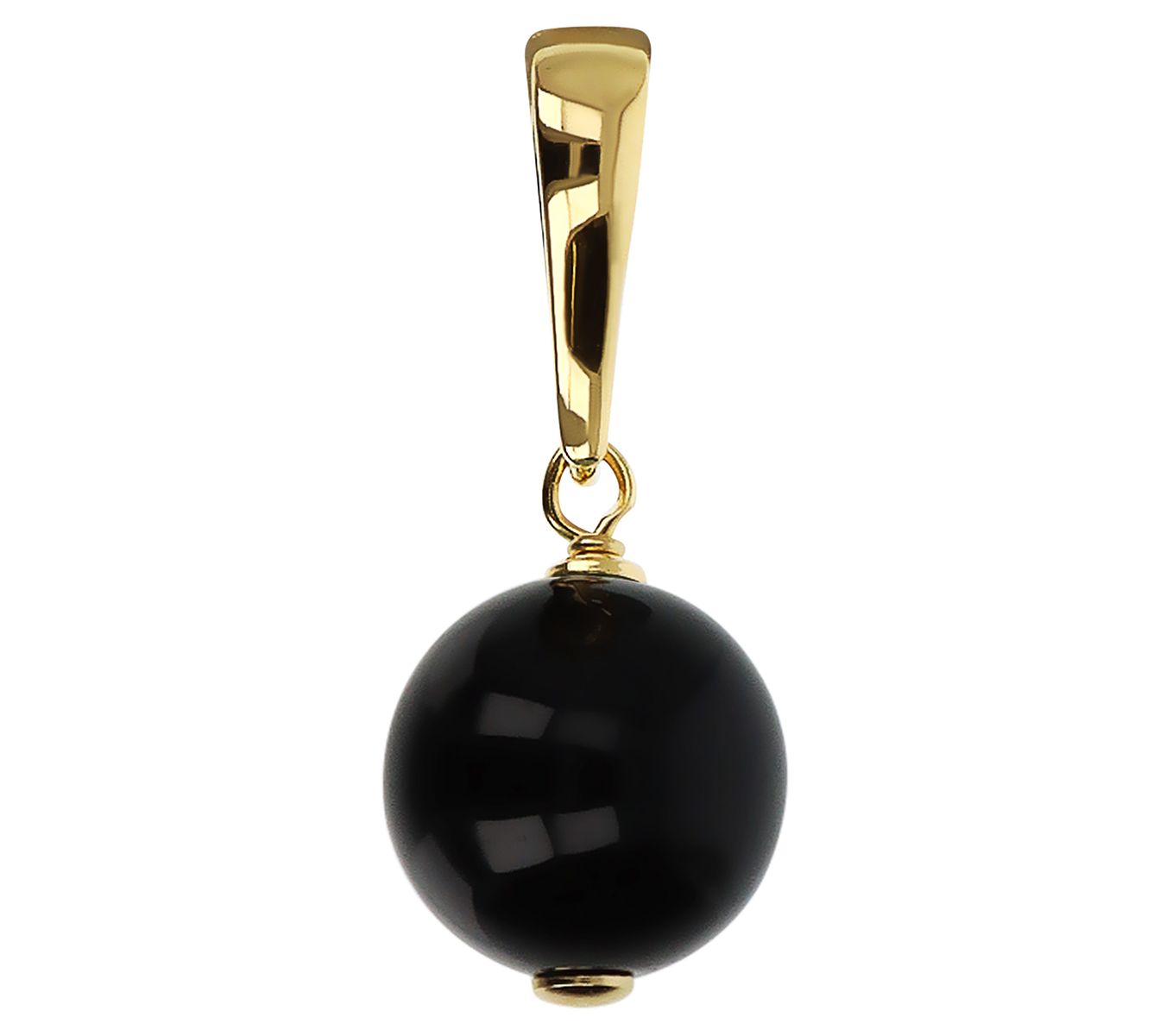 Ultrafine Silver 18K Gold Plated Gemstone Bead Pendant