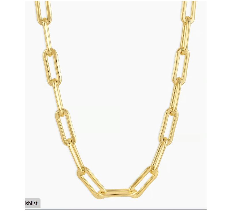 Alkeme 14K Gold Bold Paperclip Link Necklace