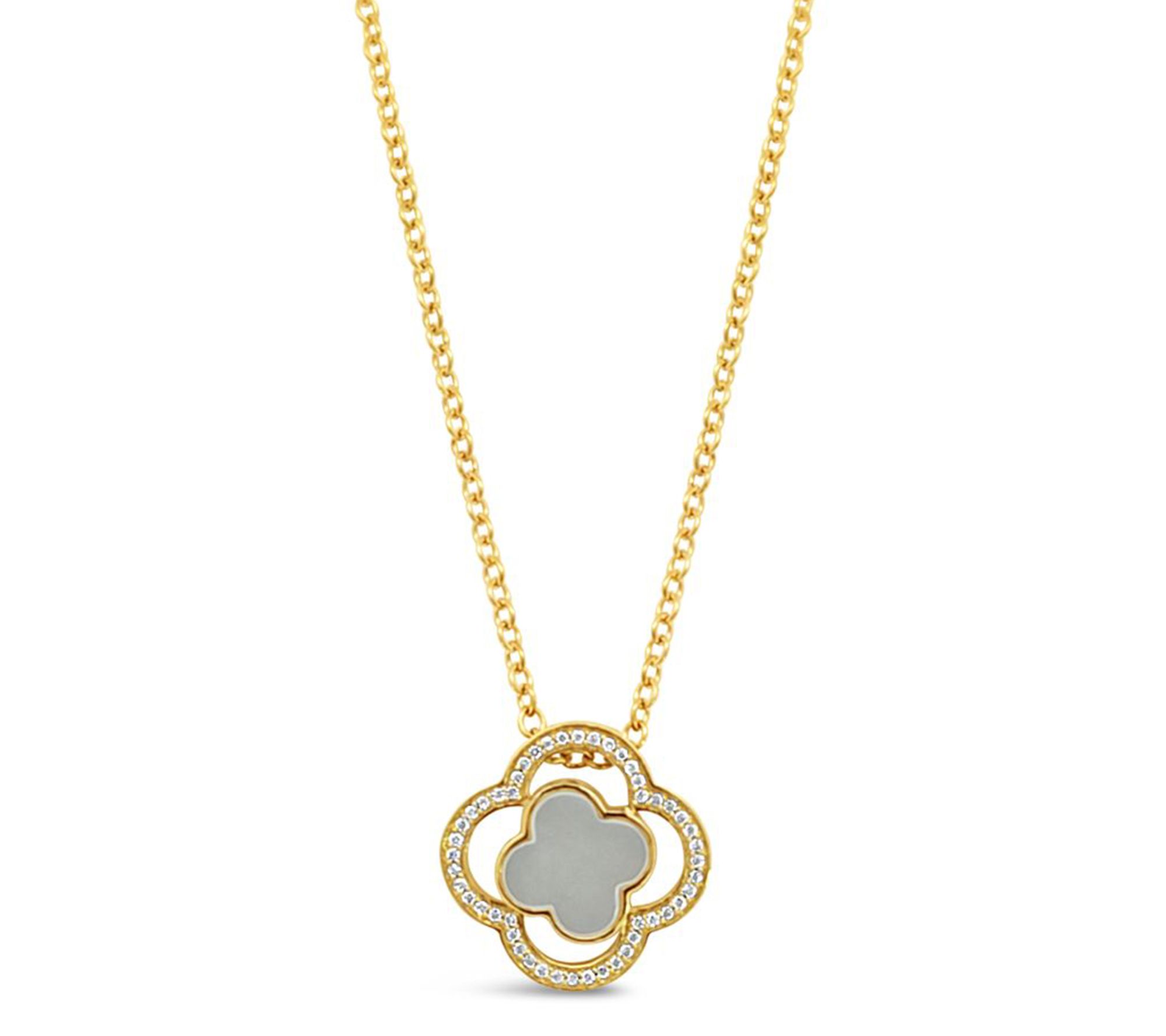 Ariva 18K Gold Clad Gemstone & Diamonique Bristol Necklace