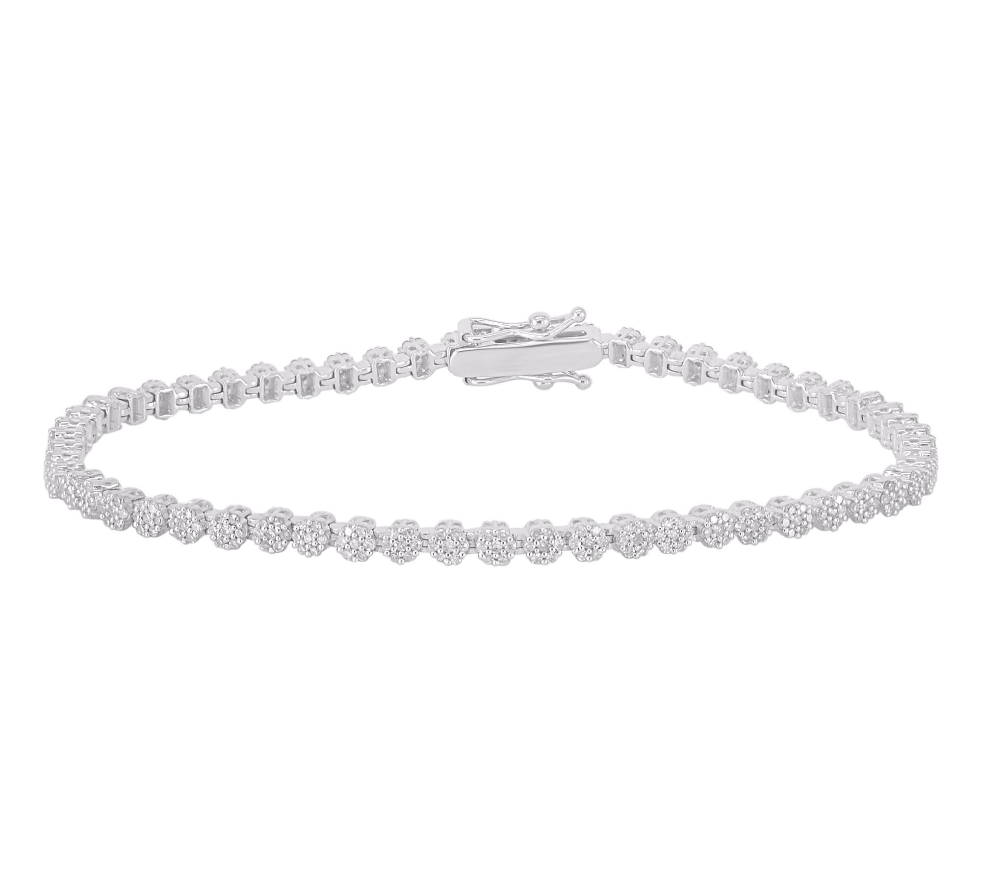 Affinity Diamonds 1.25 cttw Tennis Bracelet, Sterling Silver