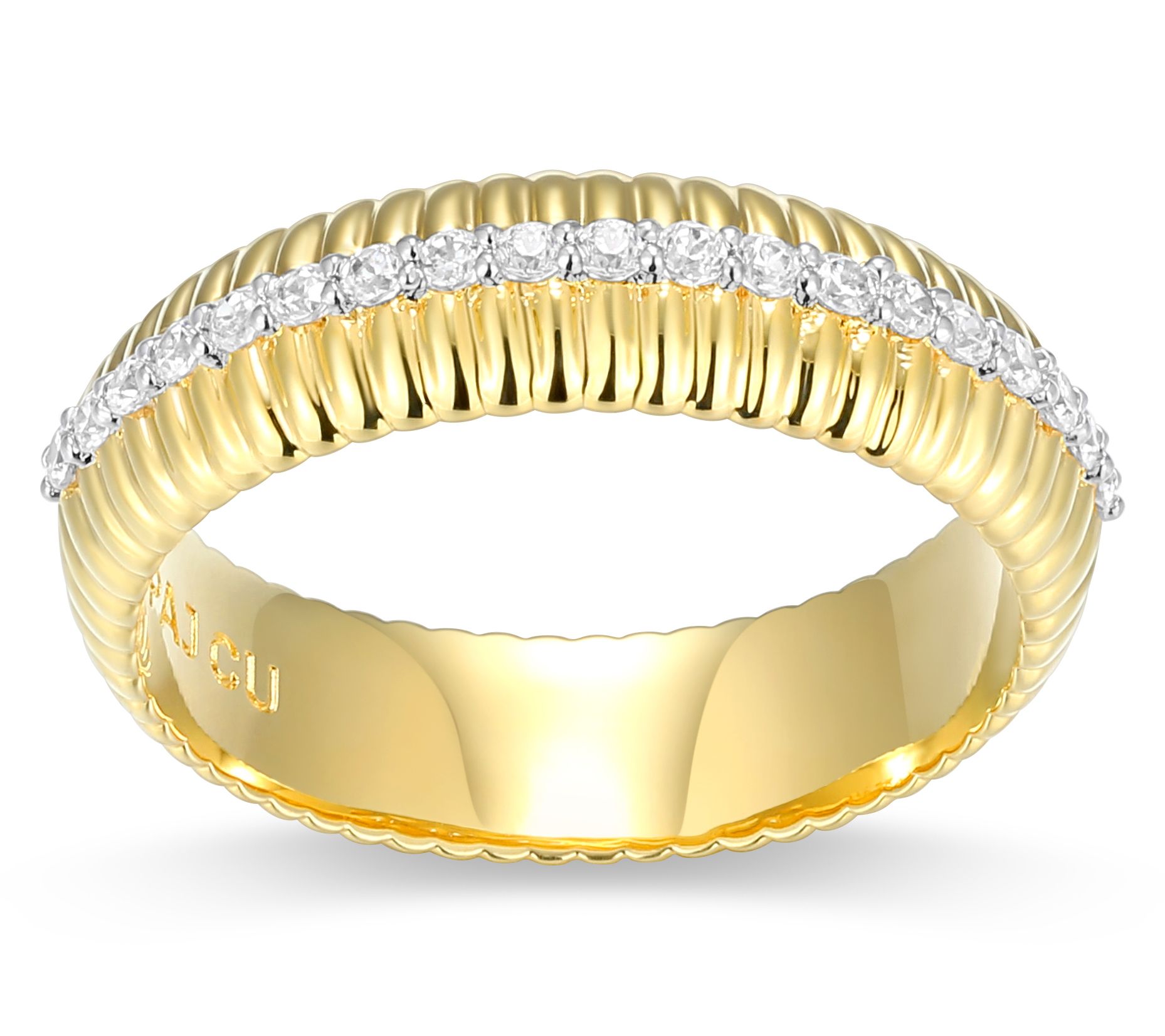 LuxLab Diamonds 0.25 cttw Lab Grown Band Ring,18K Plated