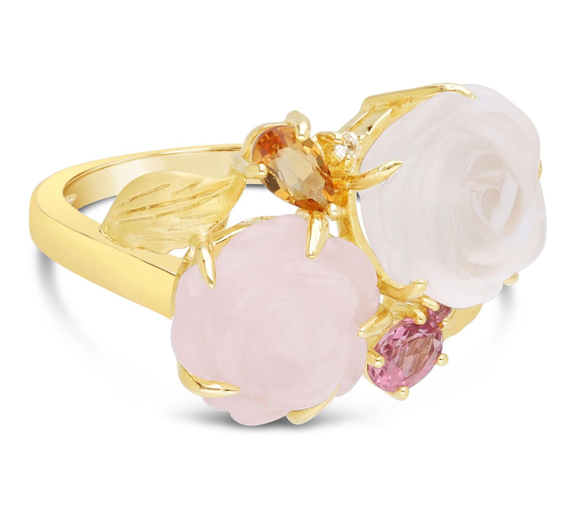 Ariva 18K Gold Clad Multi-Gemstone Romance Ring