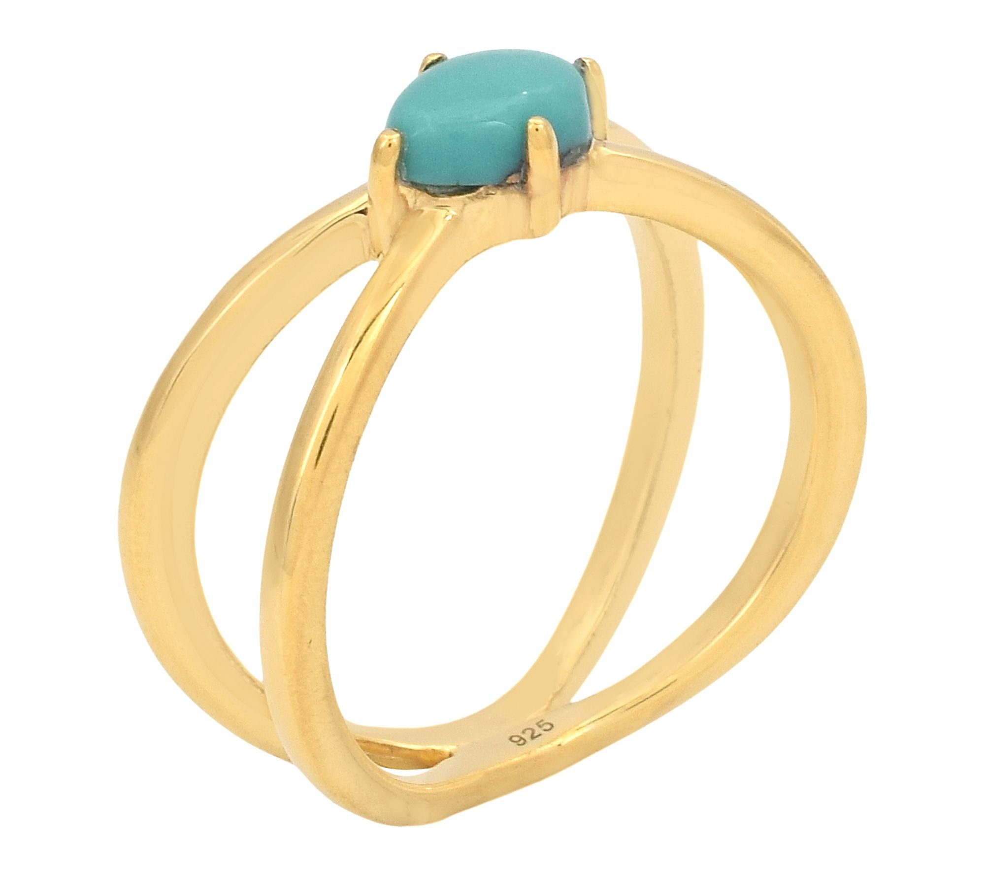 Affinity Gems Sleeping Beauty Turquoise Ring, 14K Gold Plated