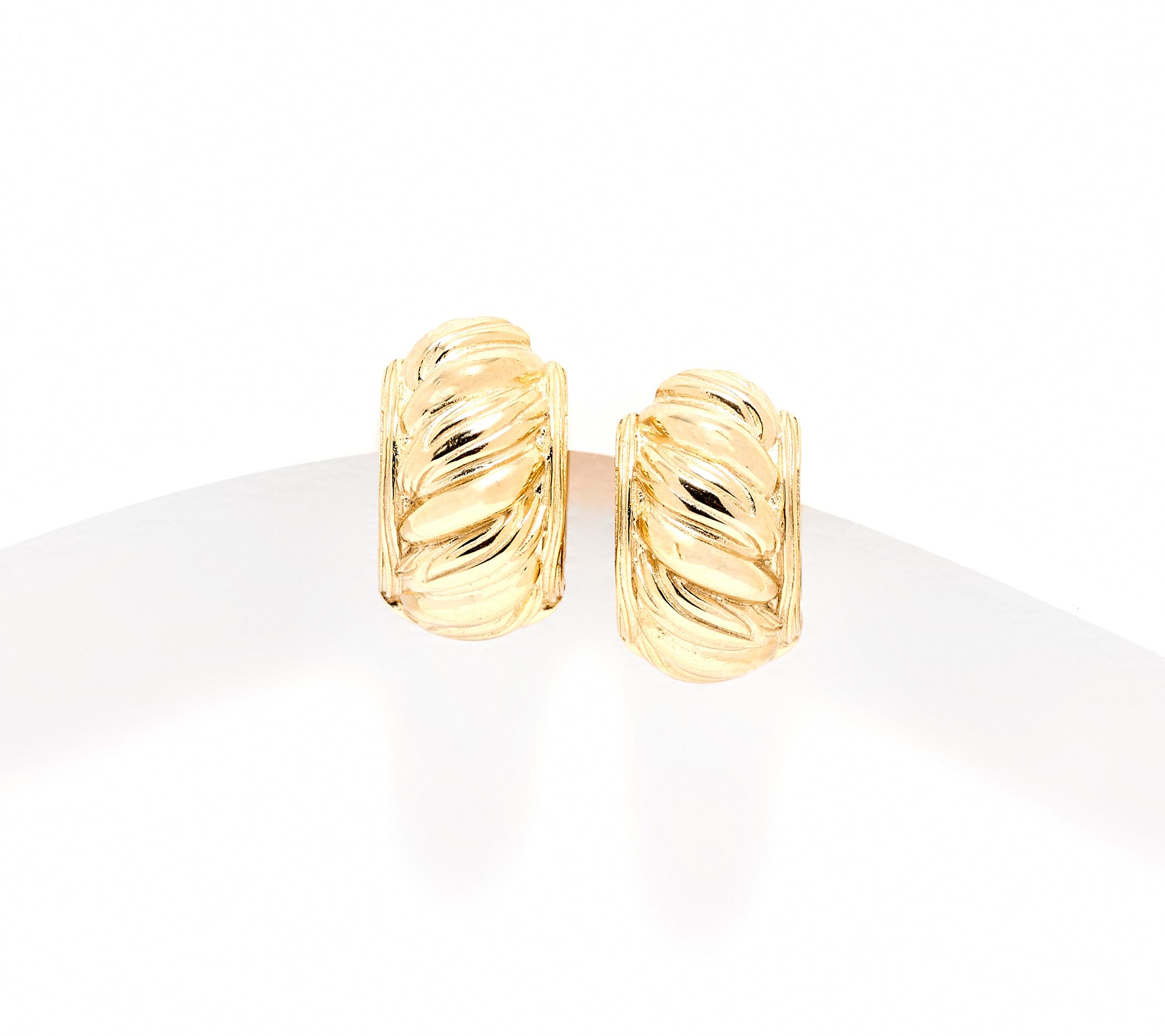 Christian James by Scott Grimes 14K Gold Clad 1/2" Hoop Earrings