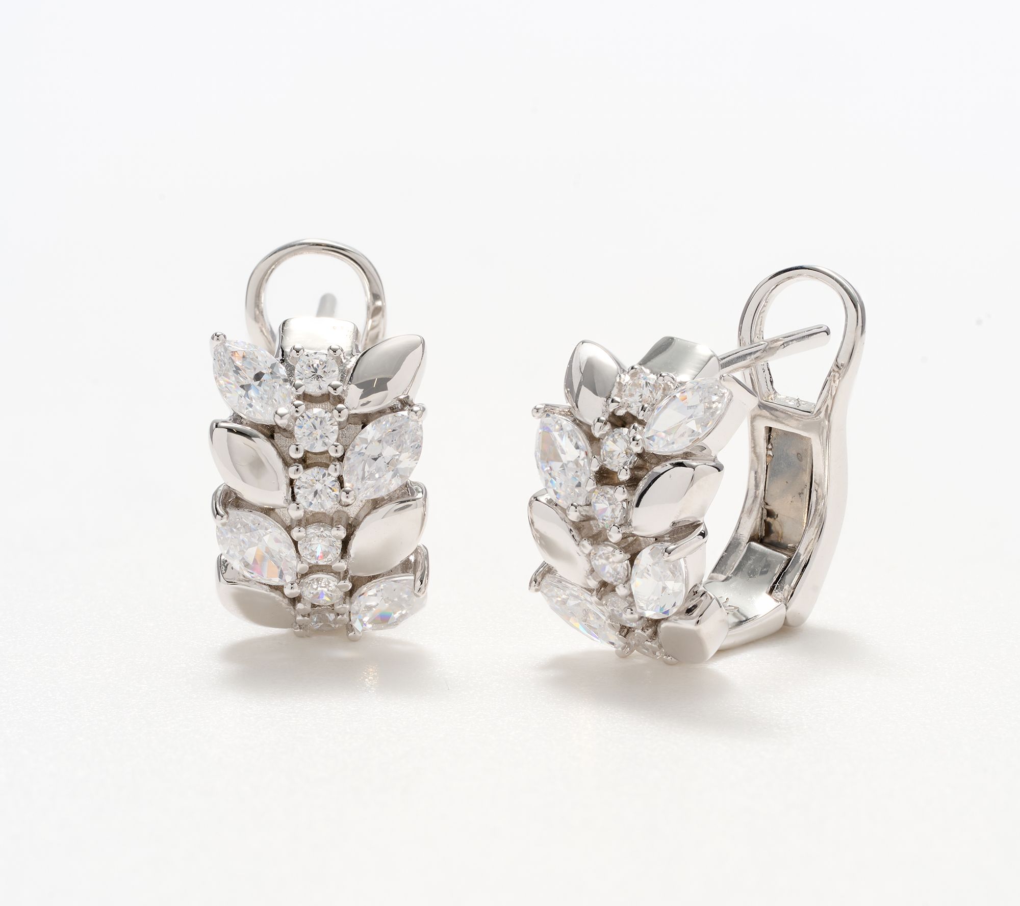 Diamonique x Kathy Levine Give Me a Hug Hoop Earrings, Sterling Silver