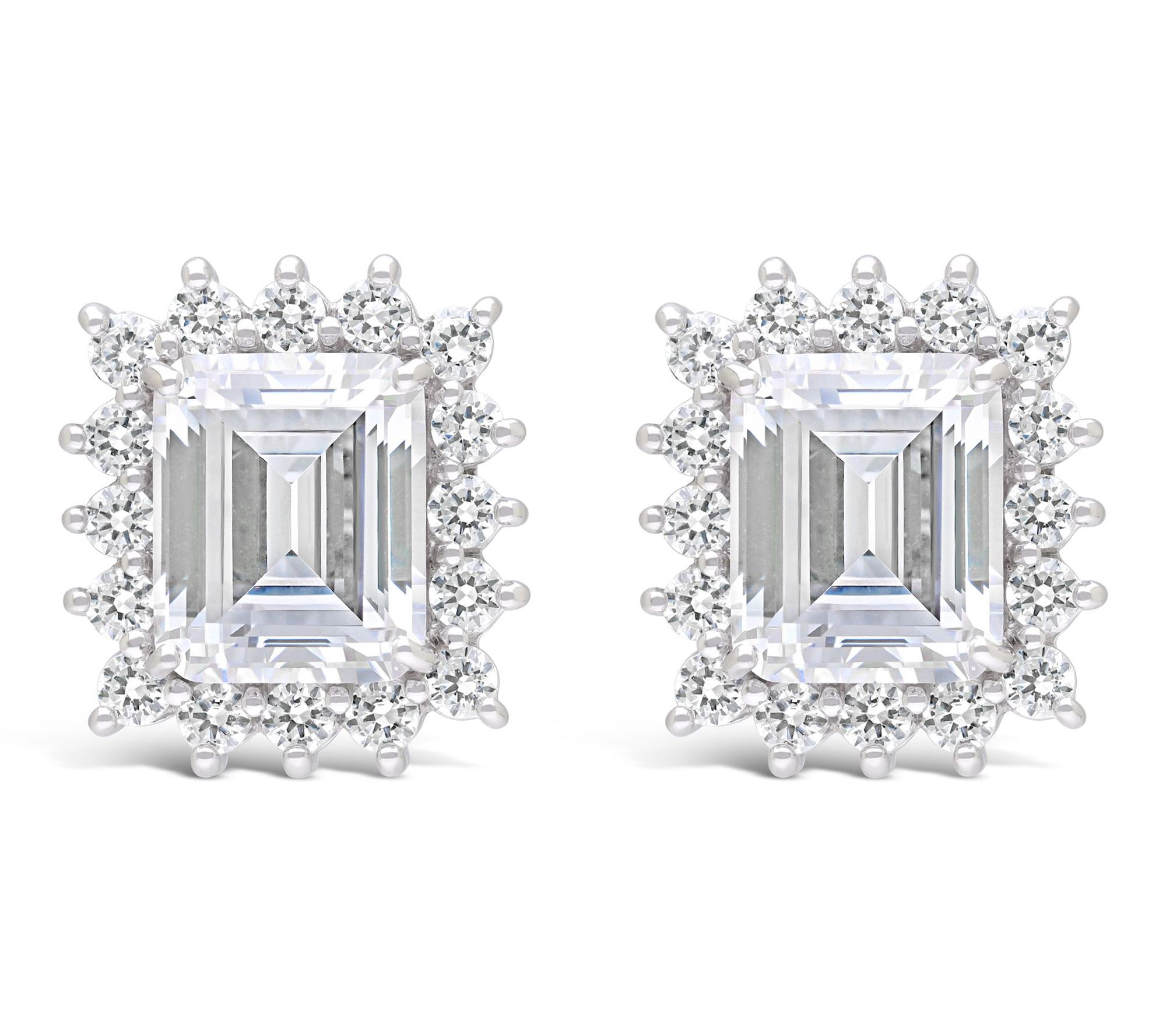 Ariva Sterling Silver Diamonique Vivien Earrings