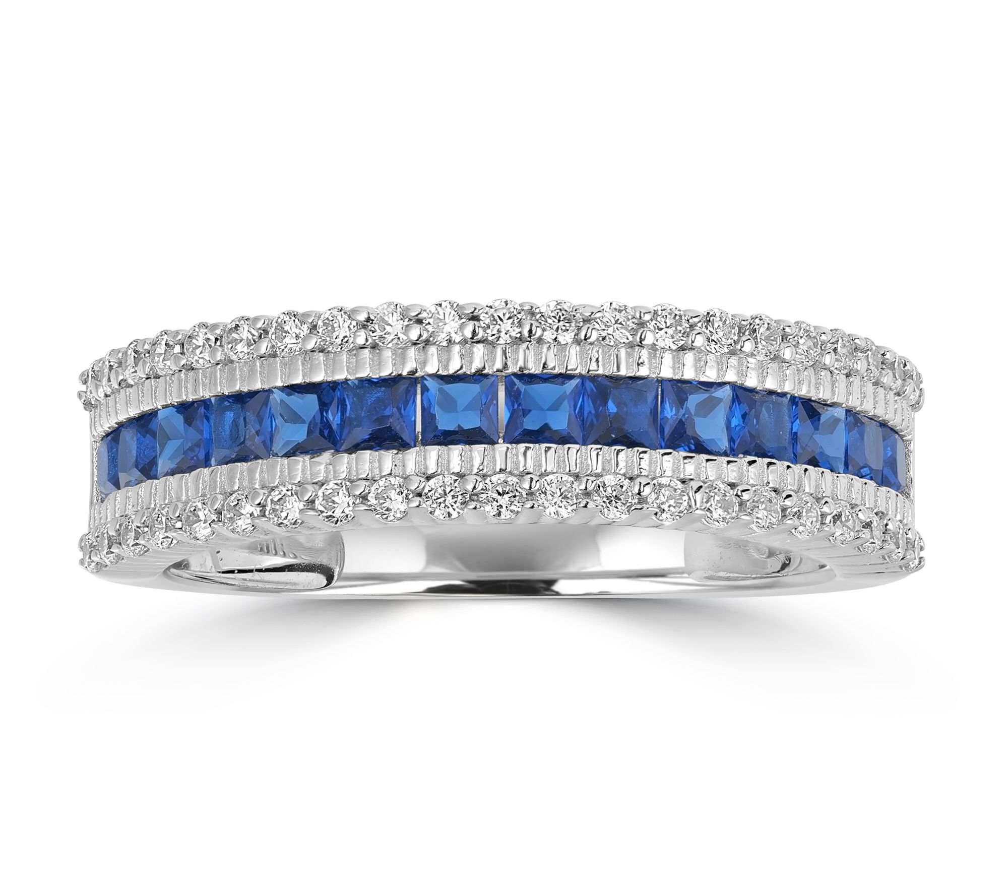 Diamonique x Kathy Levine Simulated Sapphire Ring, Sterling