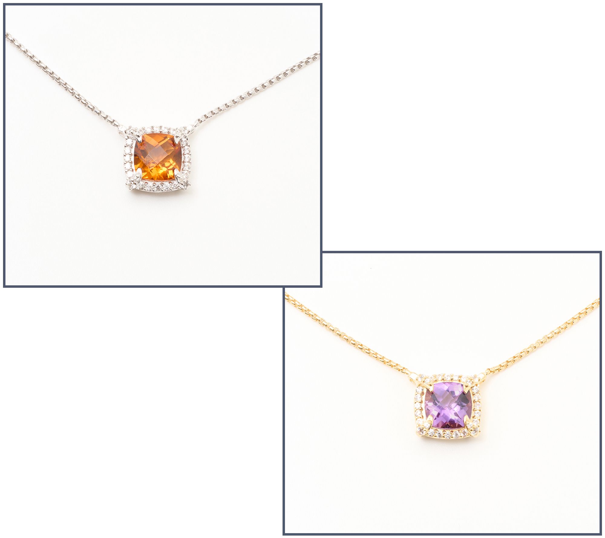 Christian James by Scott Grimes Ripple Gemstone Necklace,Sterl/ 14K Gold Clad