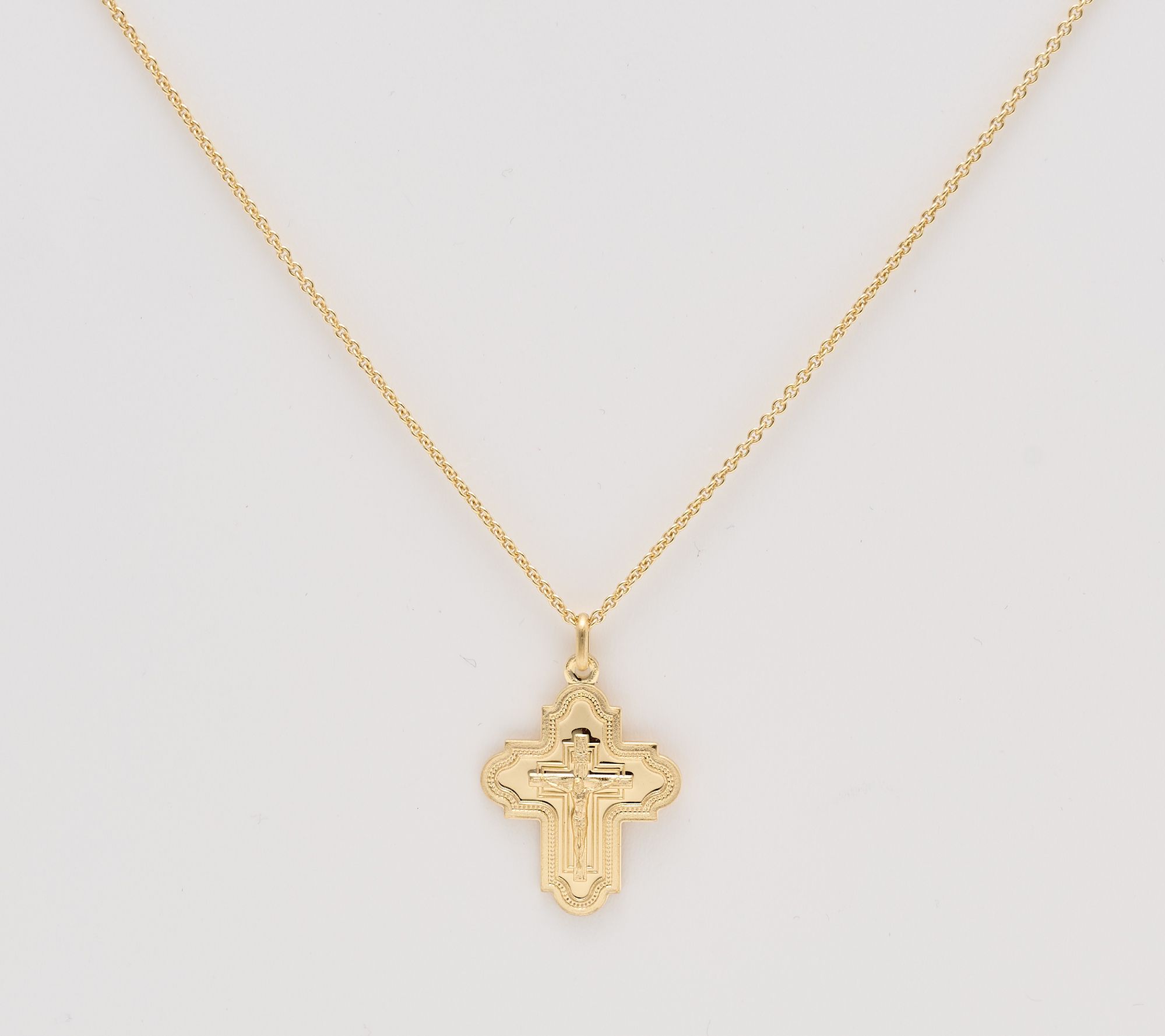 UltraFine 950 Silver Detailed Cross Necklace
