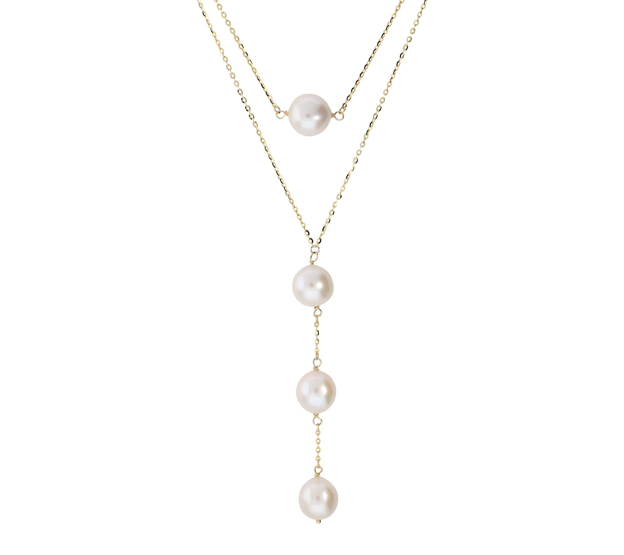 Honora Gold 14K Graduated Cultured Pearl Layered Necklace