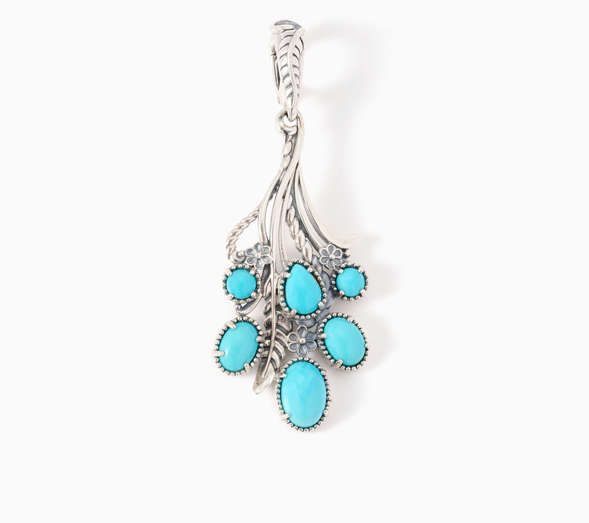 American West Sterling Gemstone Leaf & Flower Enhancer