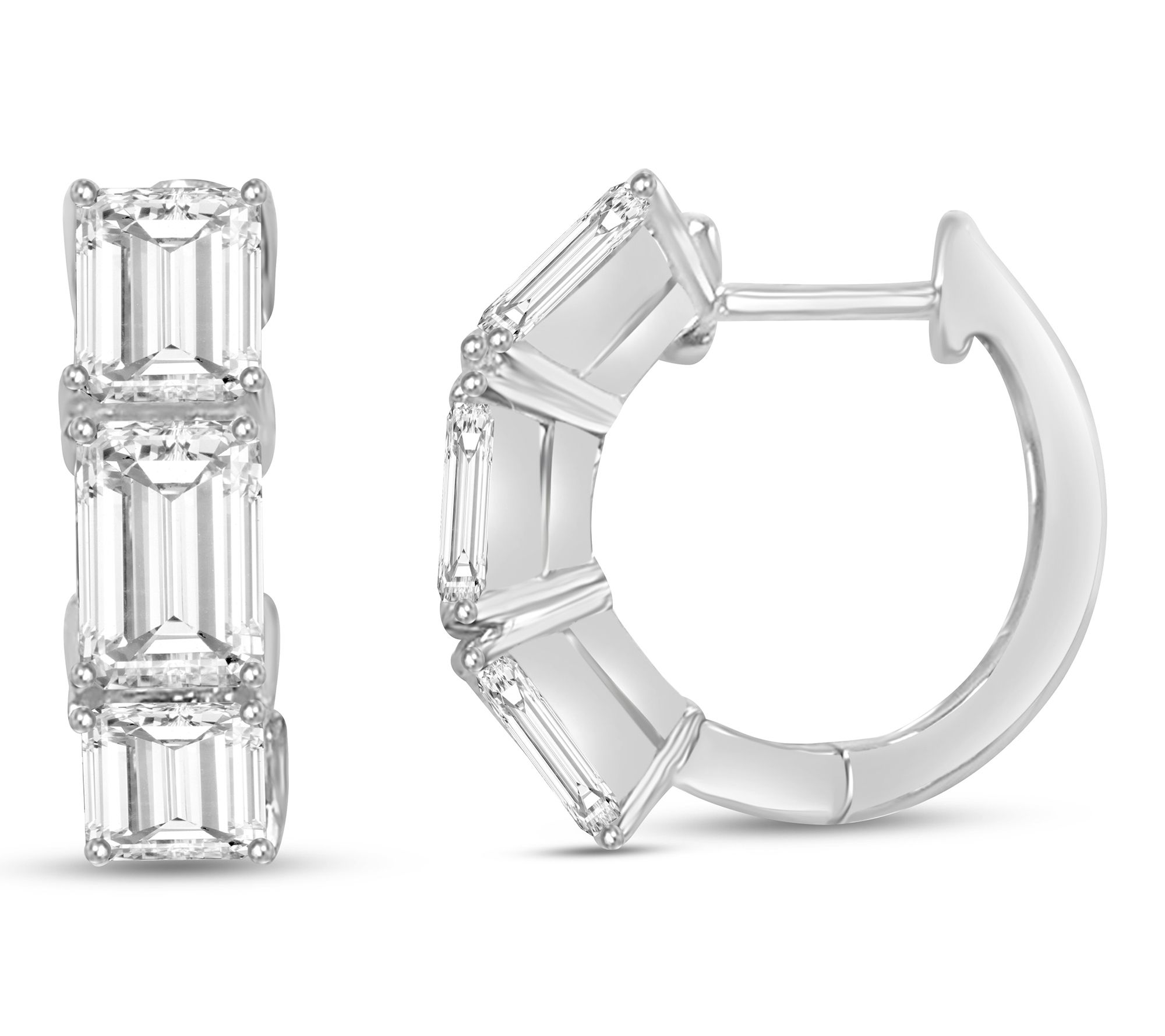 Fire Light 3.00 cttw Lab Grown Diamond Hoop Earrings, 14K Gold