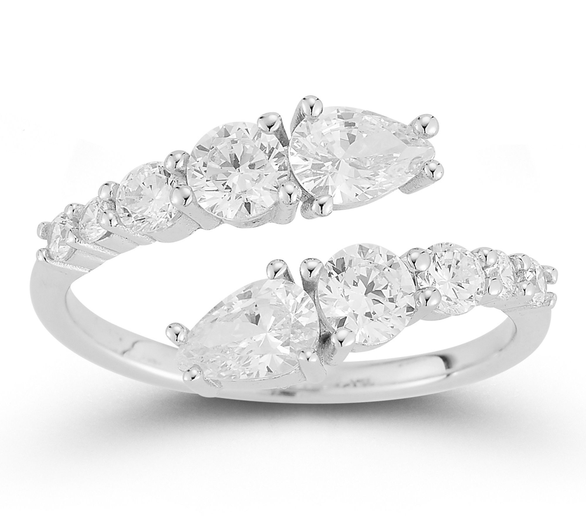 Sterlina Silver Graduated Bypass Ring, Sterling